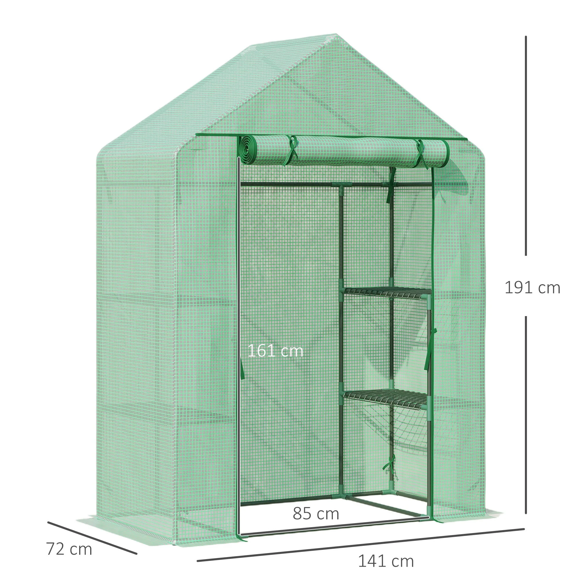 Outsunny Walk In Greenhouse For Outdoor - Image 3