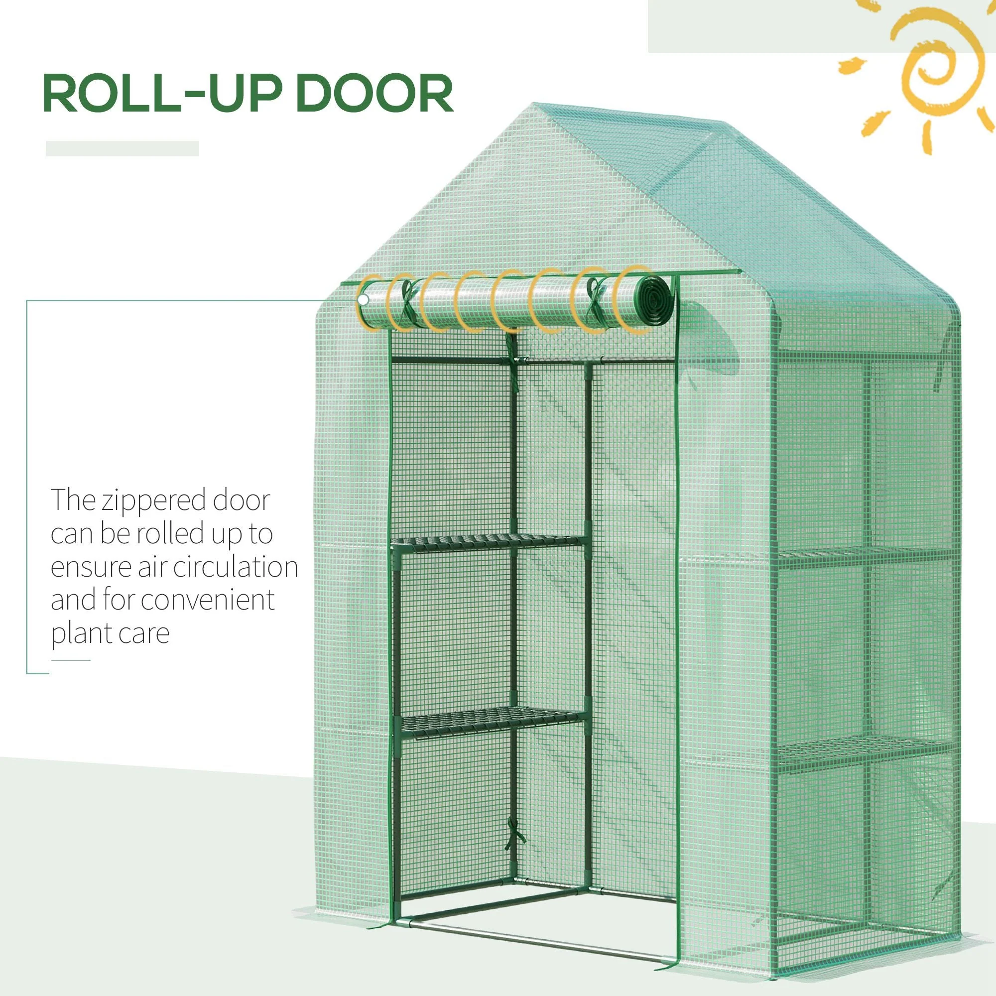 Outsunny Walk In Greenhouse For Outdoor - Image 6