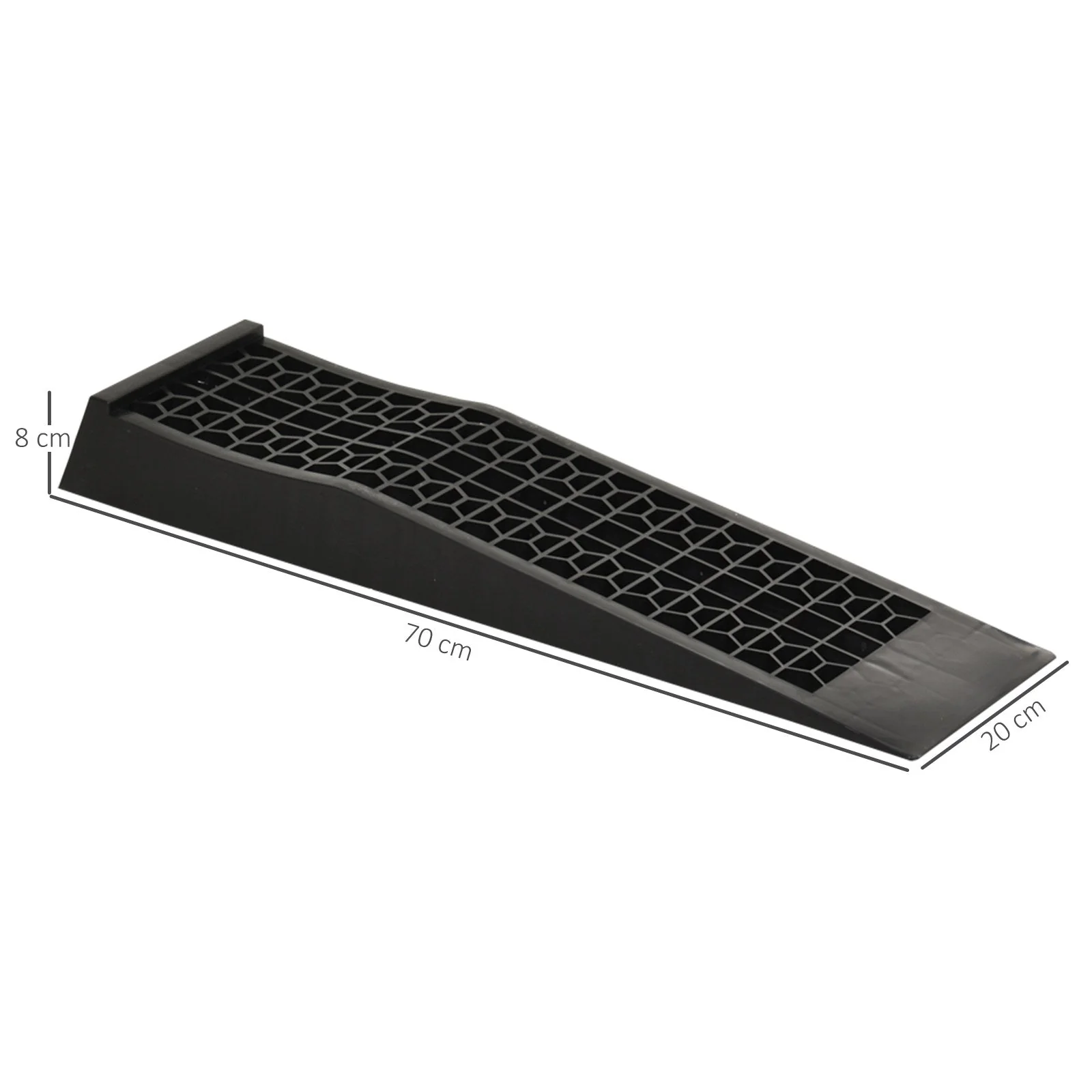 Pair of 2 Low Entrance Plastic Curb Ramps Anti-Slip Surface 3 Ton Capacity Garage Workshop Cars SUVs Small Vans - Image 2