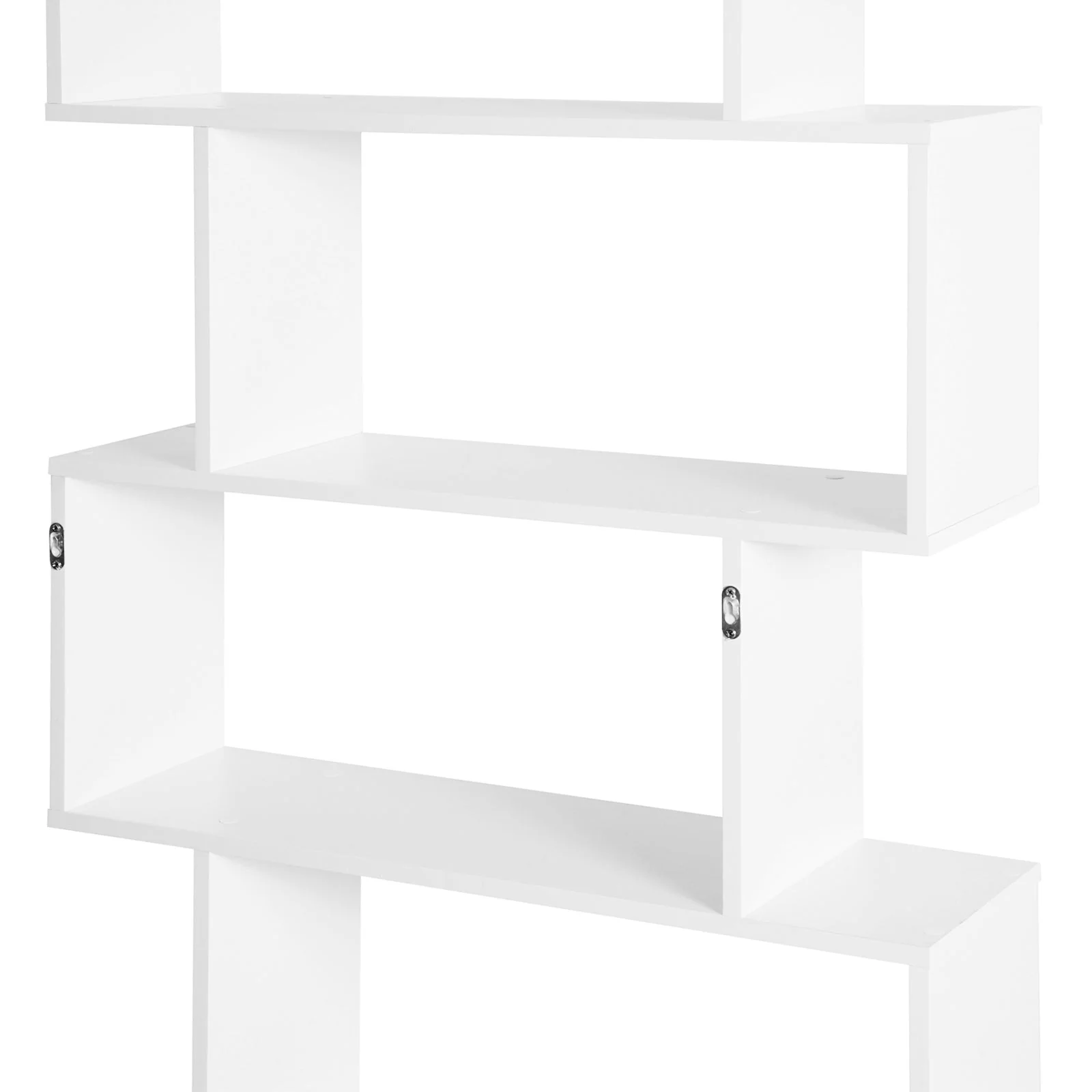 Particle Board 6-Tier Asymmetrical Shelving Unit White - Image 6