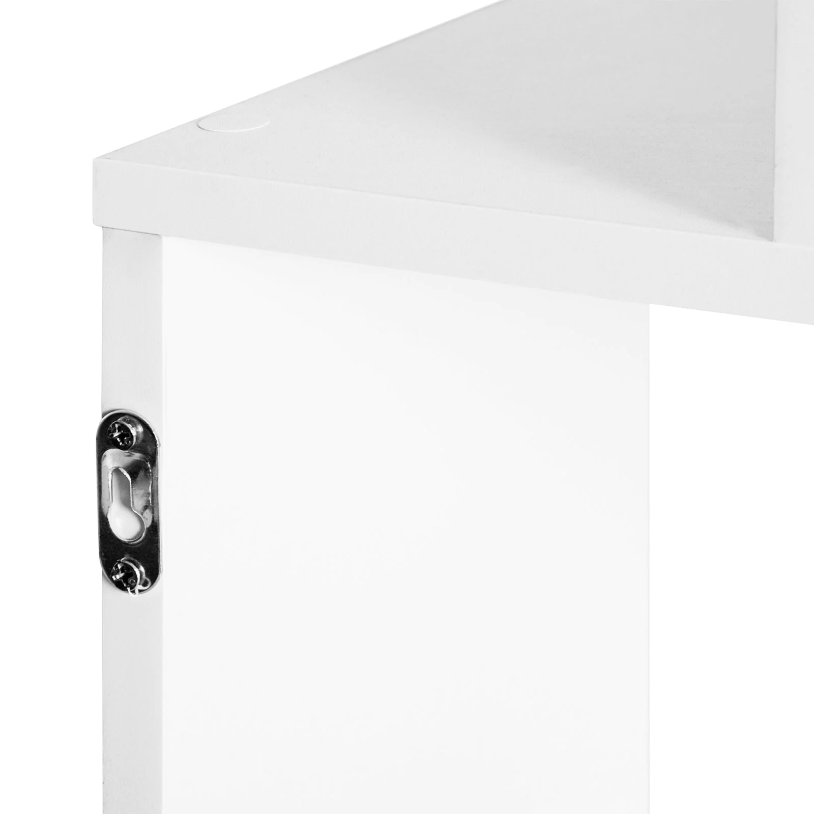 Particle Board 6-Tier Asymmetrical Shelving Unit White - Image 7