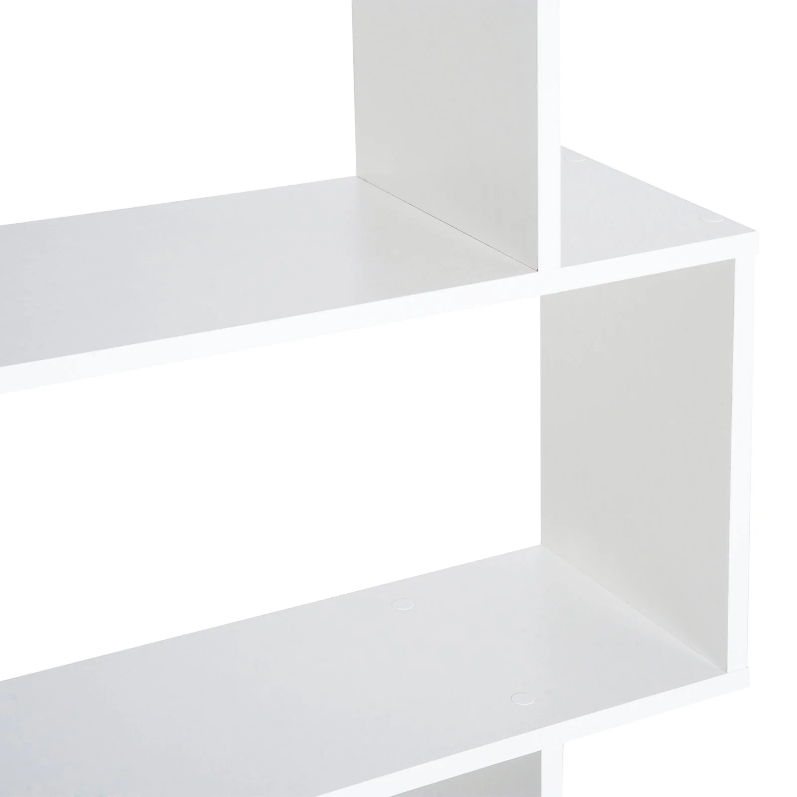 Particle Board 6-Tier Asymmetrical Shelving Unit White - Image 8