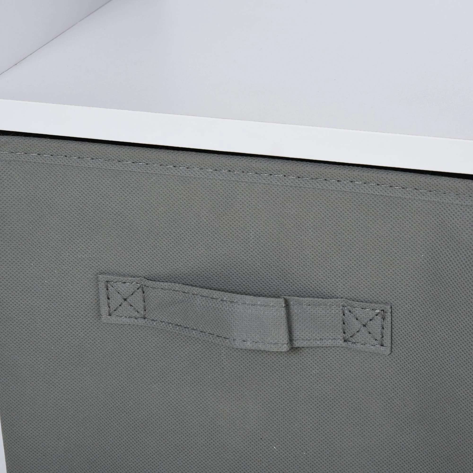 Particle Board Elevated 4-Cube Storage Unit White - Image 6