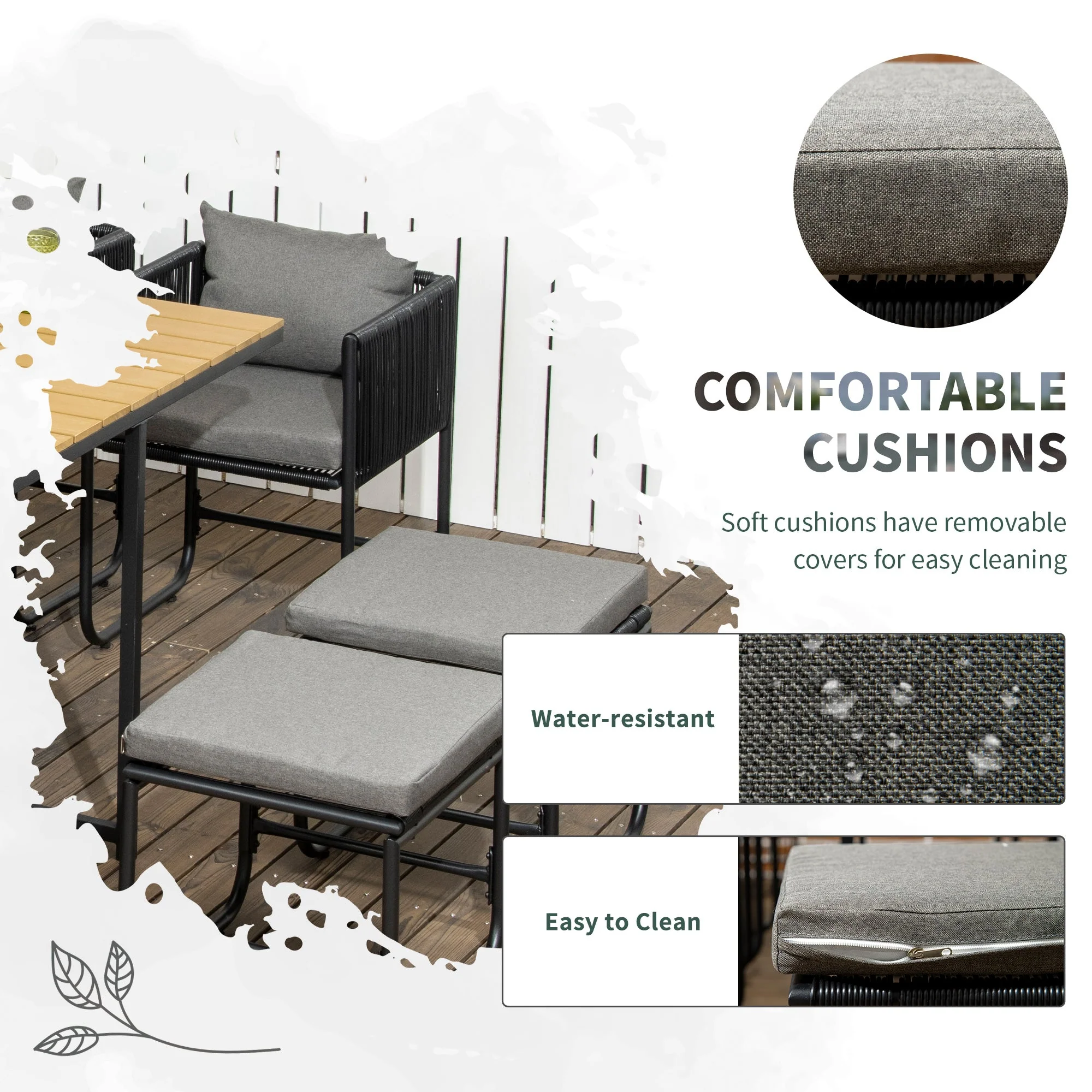 Patio 11-Piece PE Rattan Dining Set - Image 4