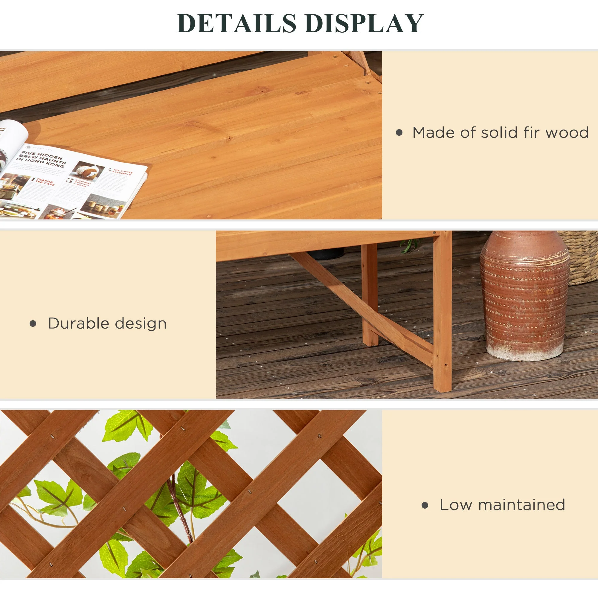 Patio Garden Bench - Image 4