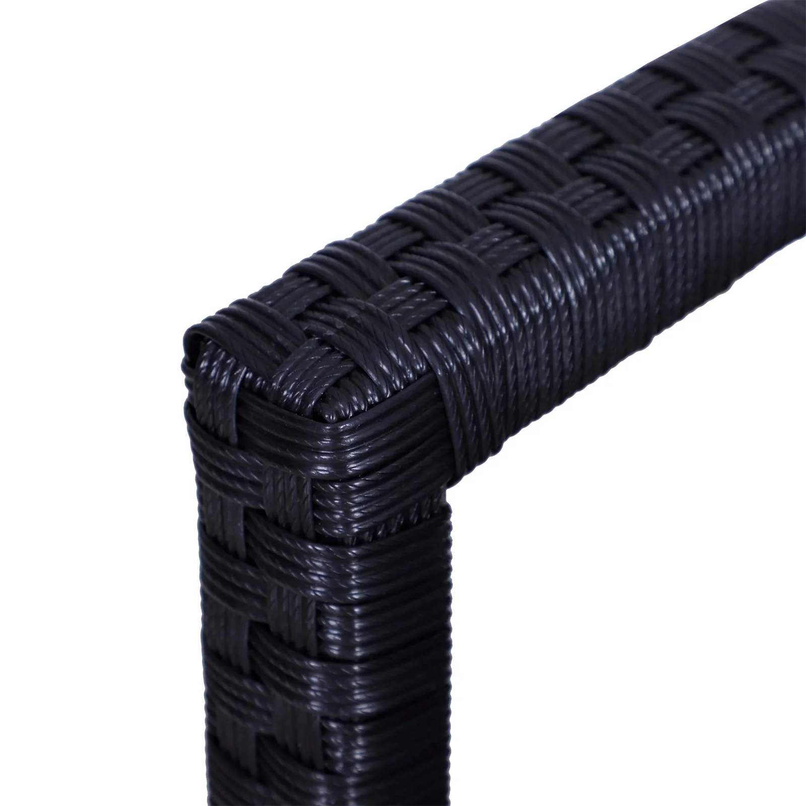 Patio Rattan 2 Seater Garden Bench Wicker Weave Love Seater Armchair Furniture Outdoor Garden Conservatory Chair Black - Image 6
