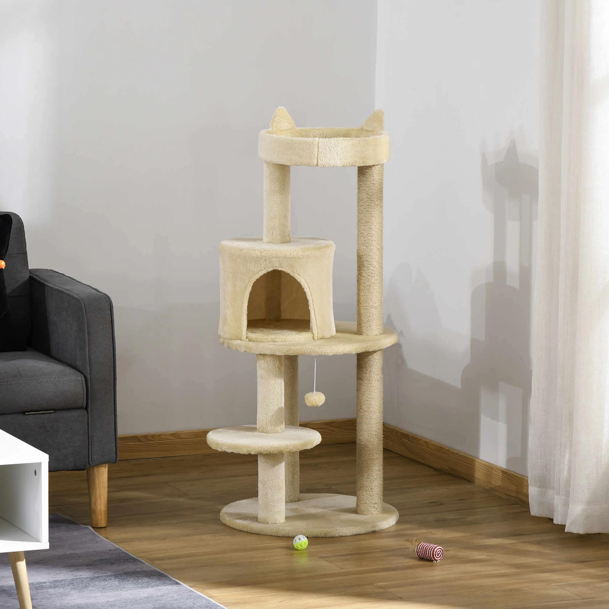 PawHut 104 cm Cat Tree - Image 7