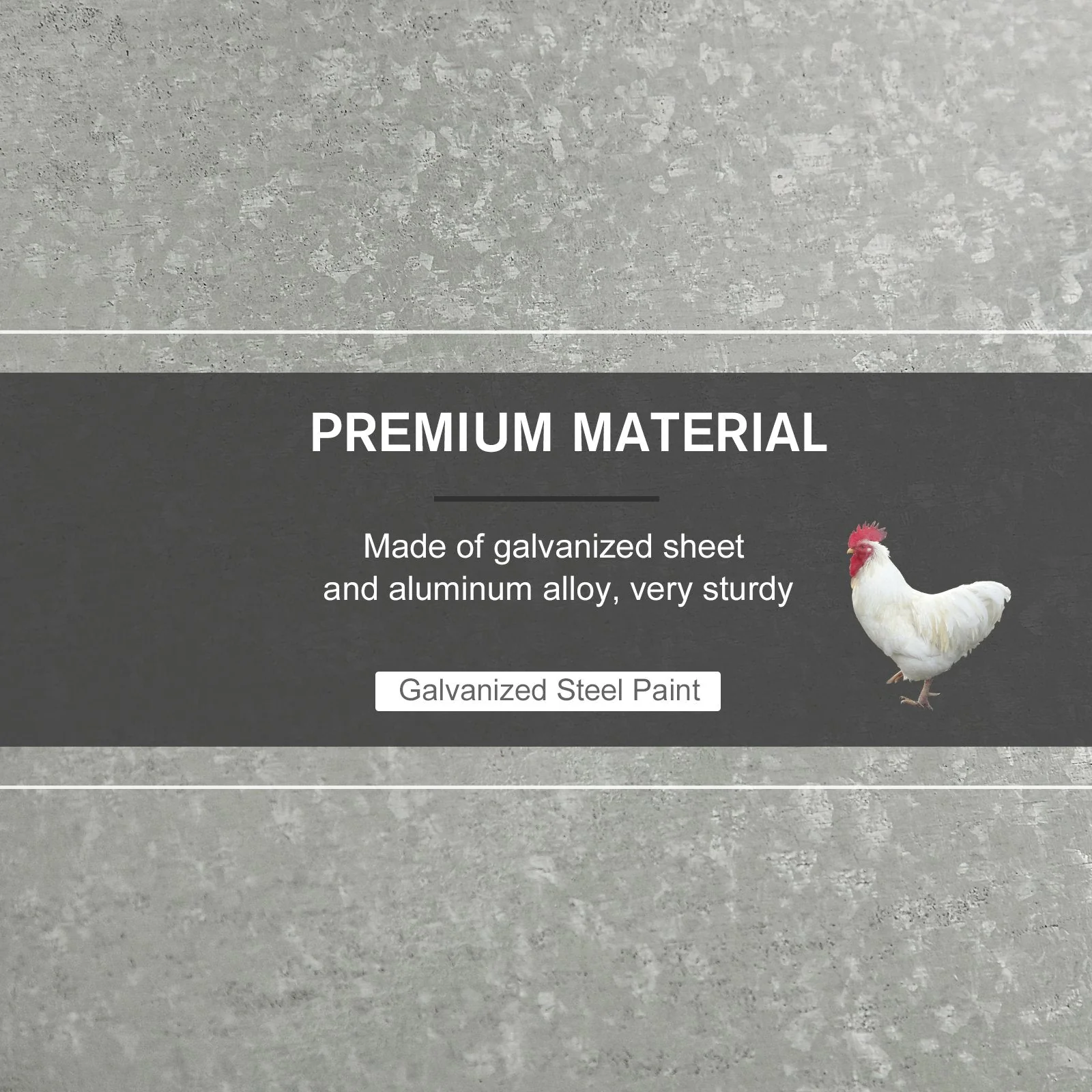 PawHut 11.5KG Automatic Chicken Poultry Feeder Rat Proof Treadle Self Opening with Galvanized Steel and Aluminium - Image 6