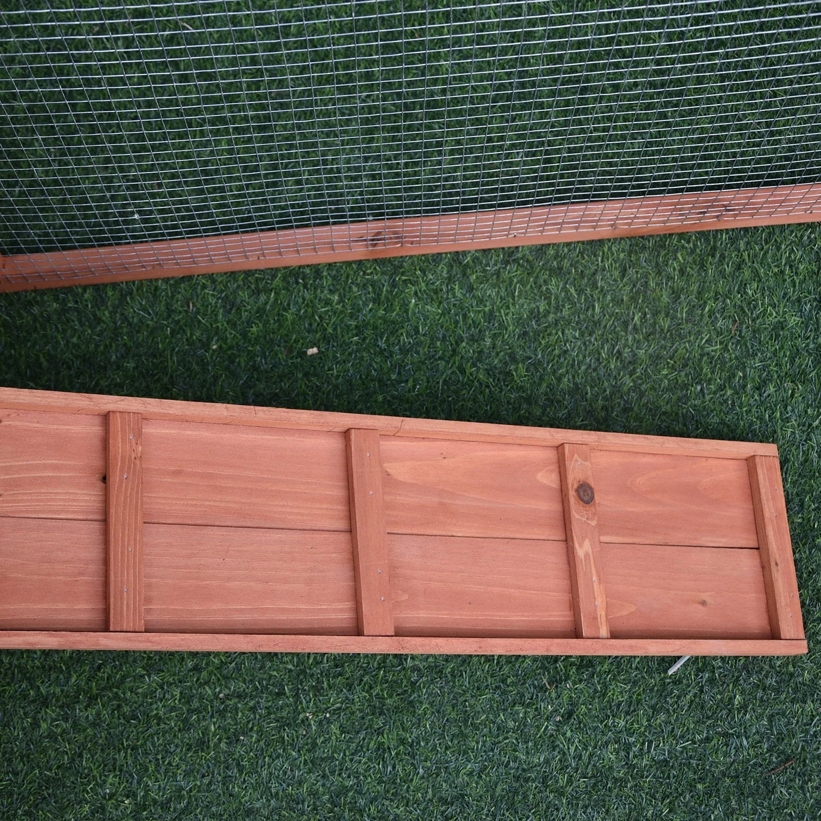 PawHut 2 Floor Wooden Rabbit Hutch House Bunny Coop Outdoor Garden Backyard - Image 7