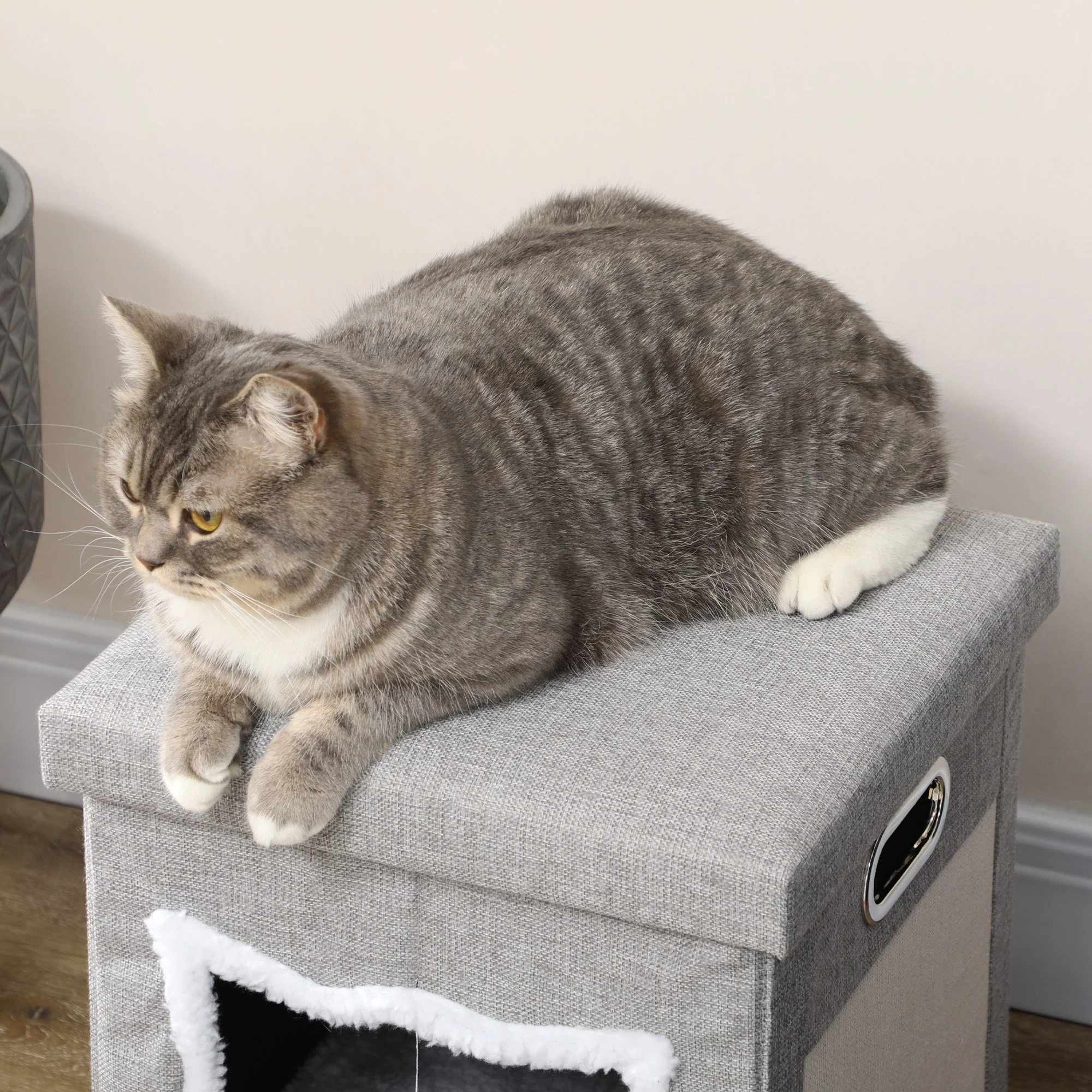 PawHut 2 in 1 Cat Bed Ottoman - Image 8