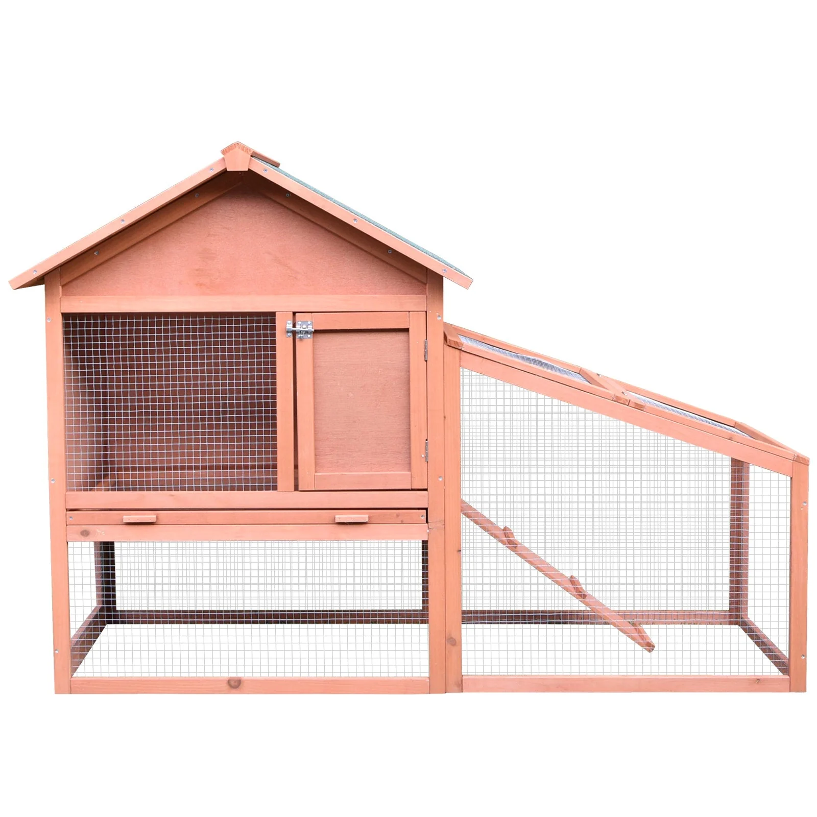 PawHut 2 Tier Rabbit Hutch Outdoor - Image 9
