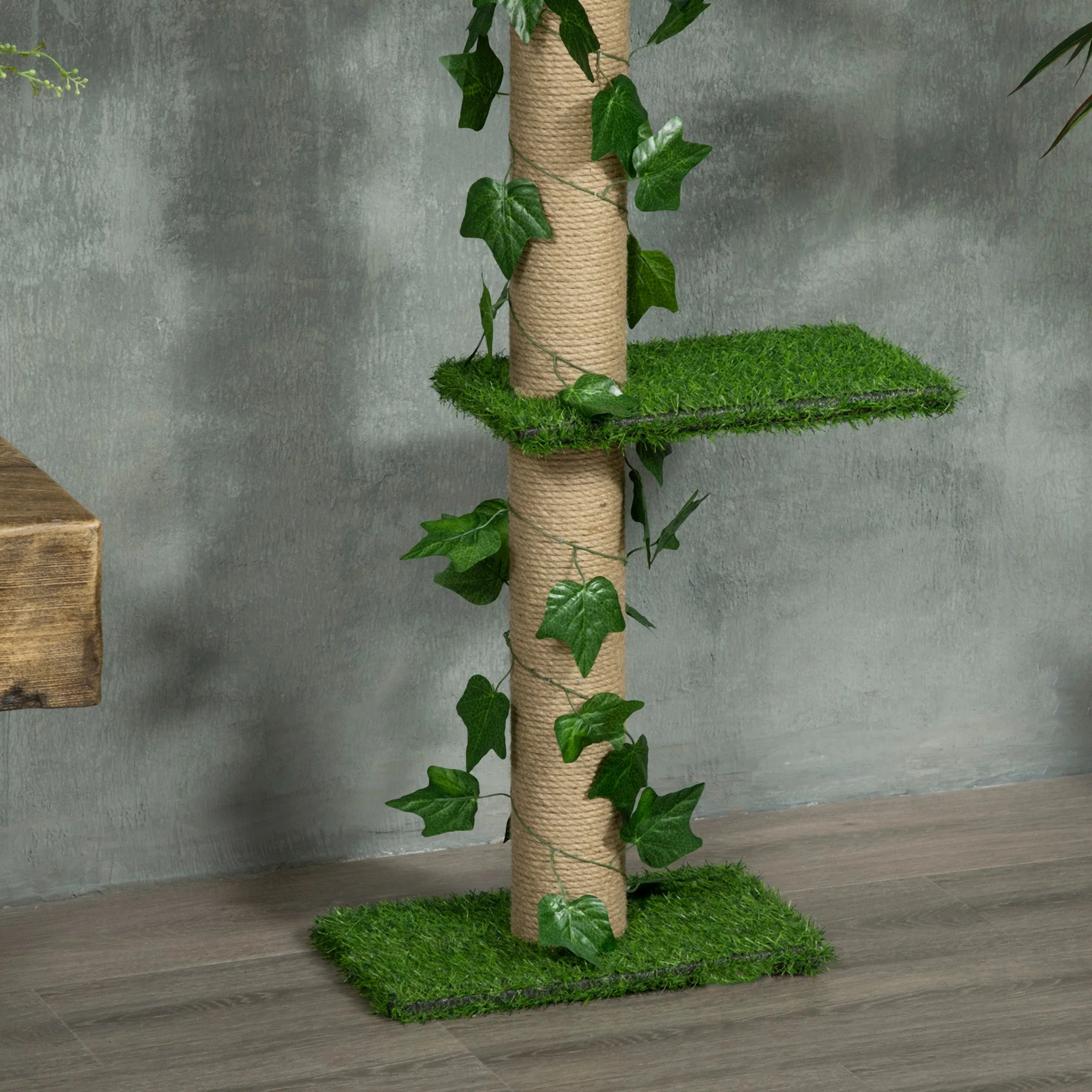 PawHut 242cm Adjustable Floor-To-Ceiling Cat Tree - Image 8
