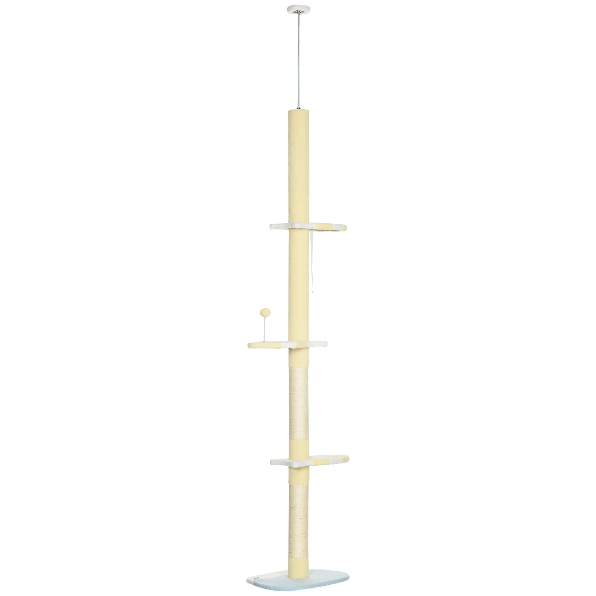 PawHut 260cm Floor to Ceiling Cat Tree - Image 2