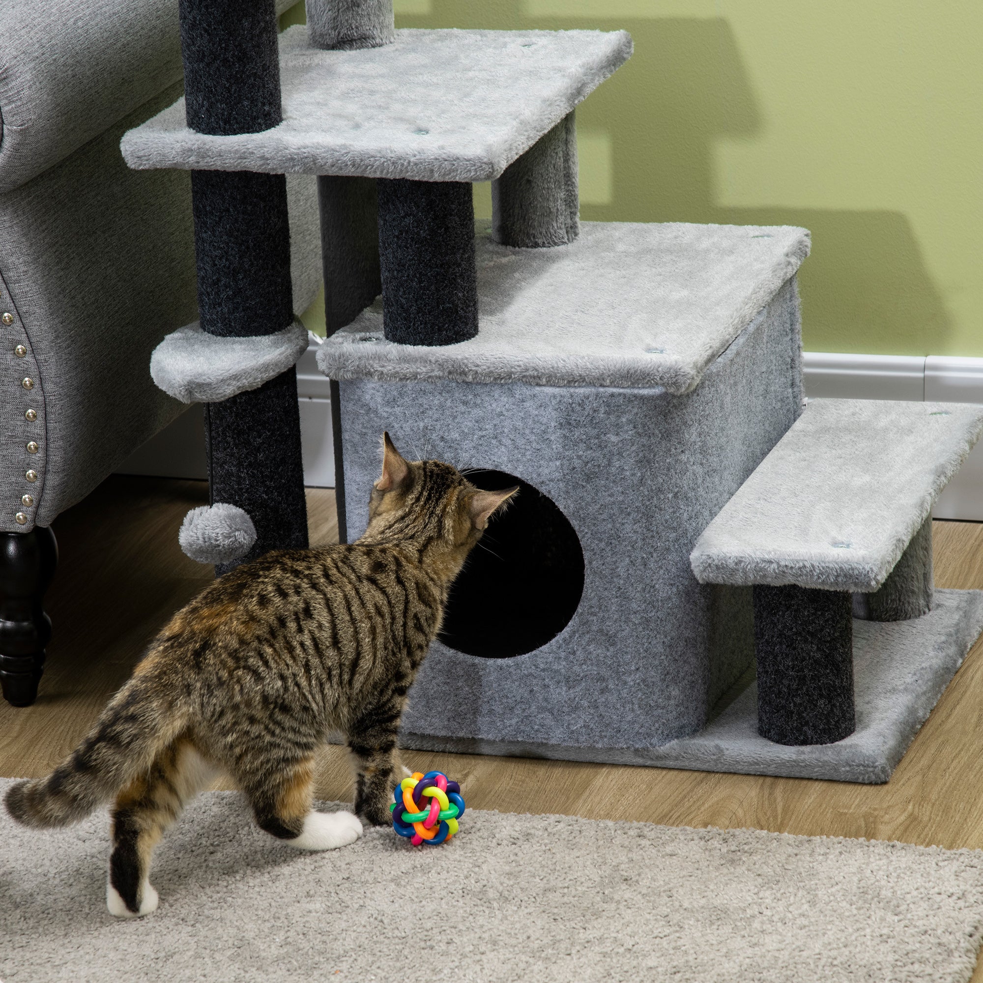 PawHut 3-Step/ 4-Step Adjustable Height Pet Stairs - Image 9