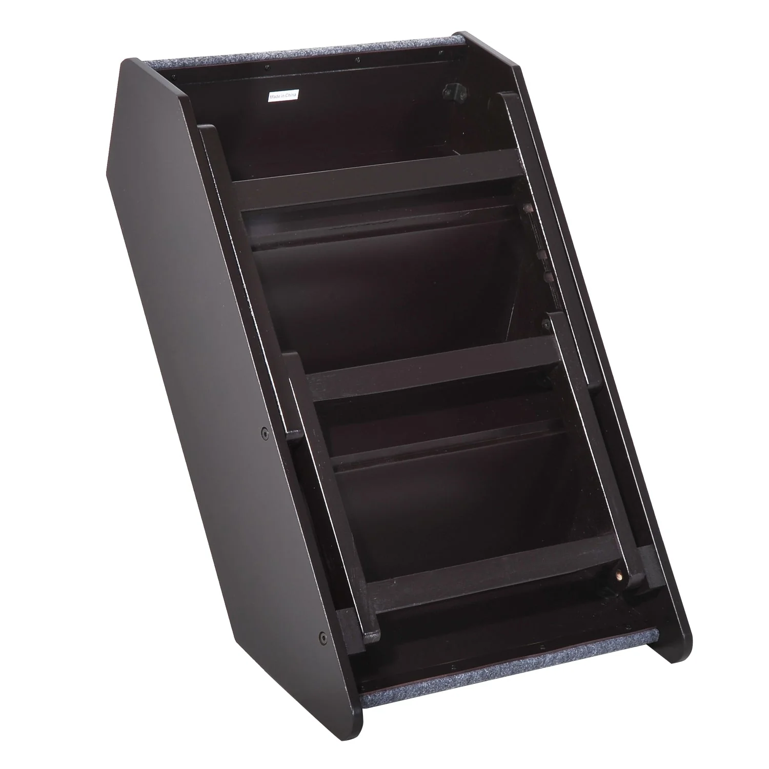 PawHut 3-Steps Ladder Dog Ramp Pets Steps -Dark Brown - Image 7
