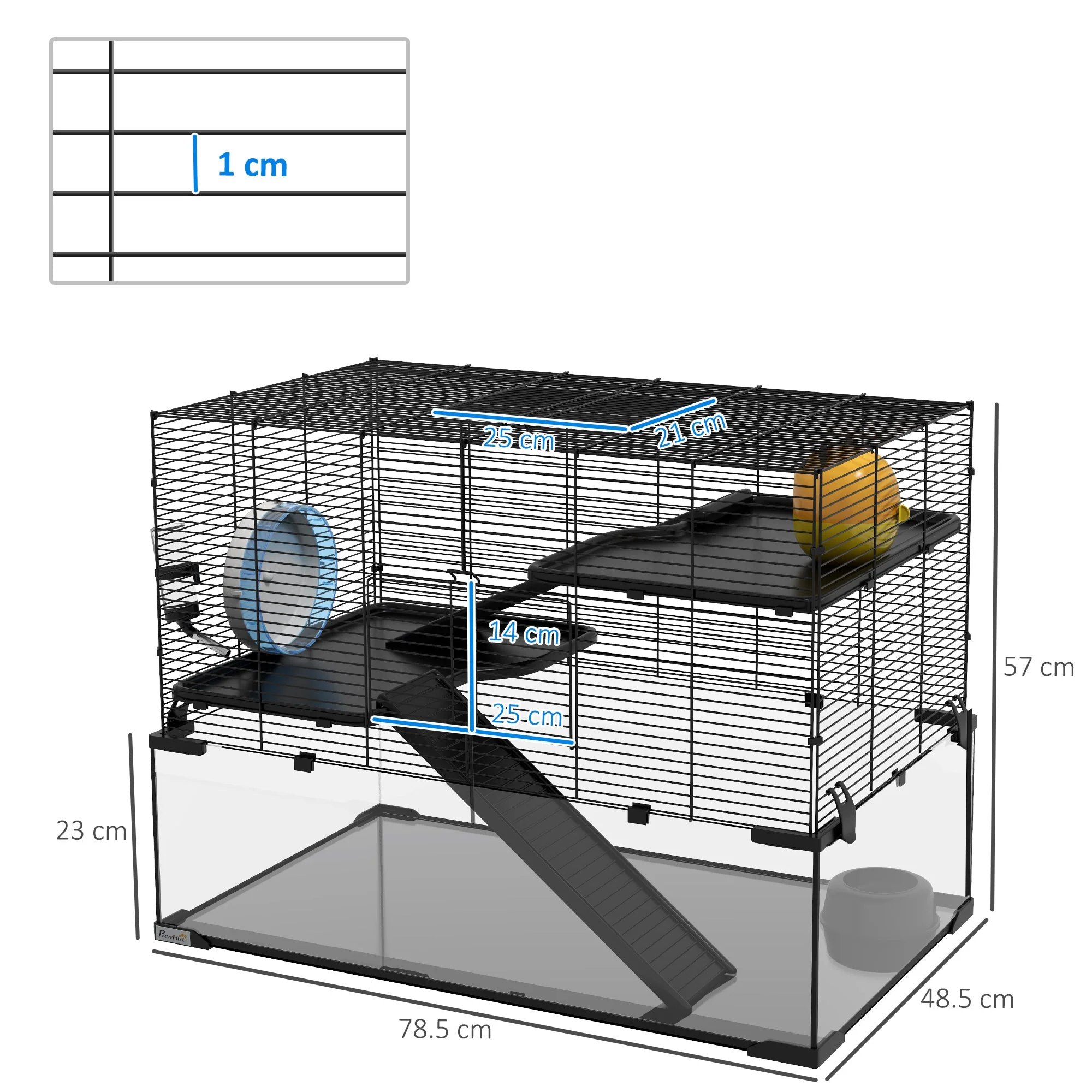 PawHut 3 Tiers Hamster Cage - Image 2