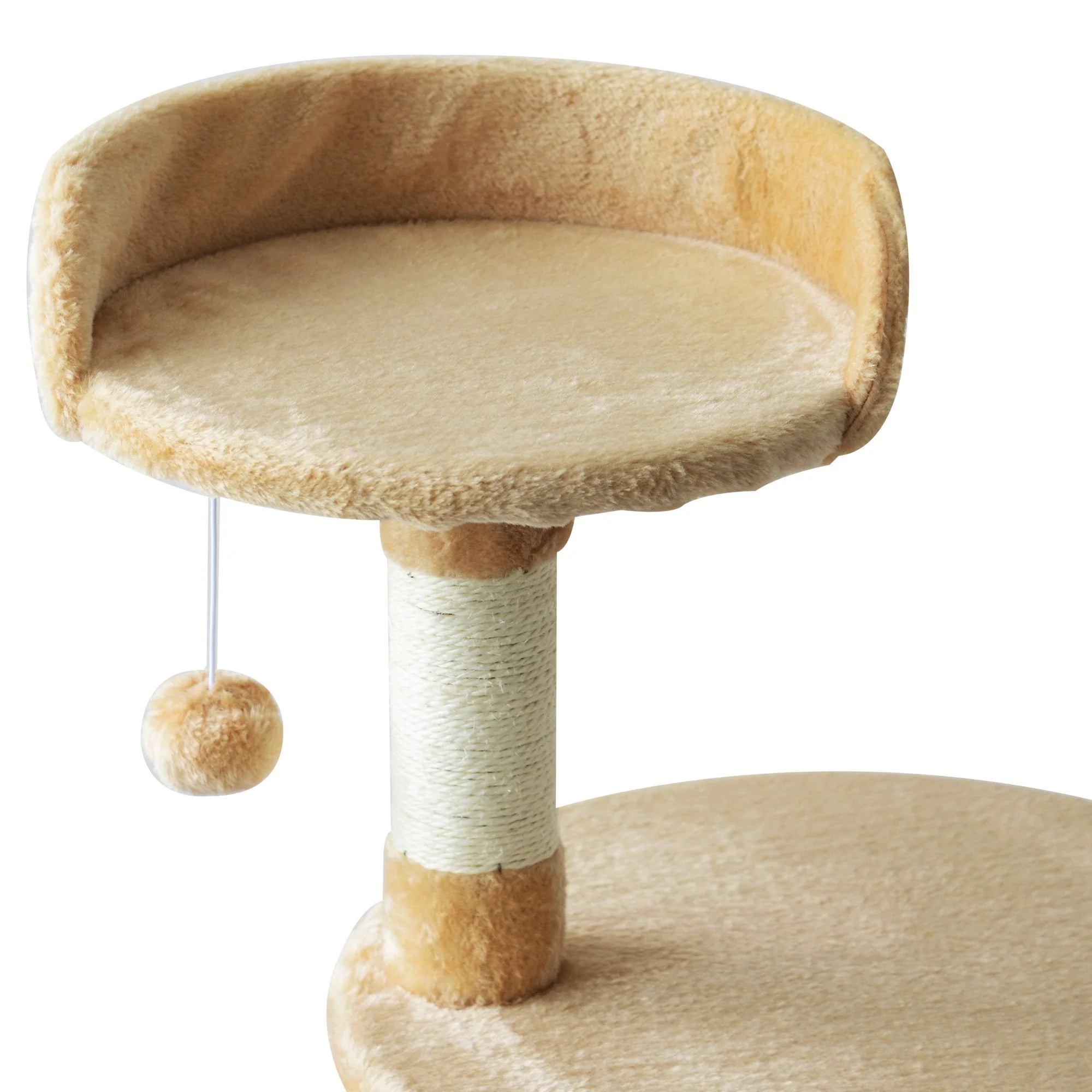 PawHut 40Lx 40Wx114H cm Cat Tree House Scratching Post Ball - Image 6