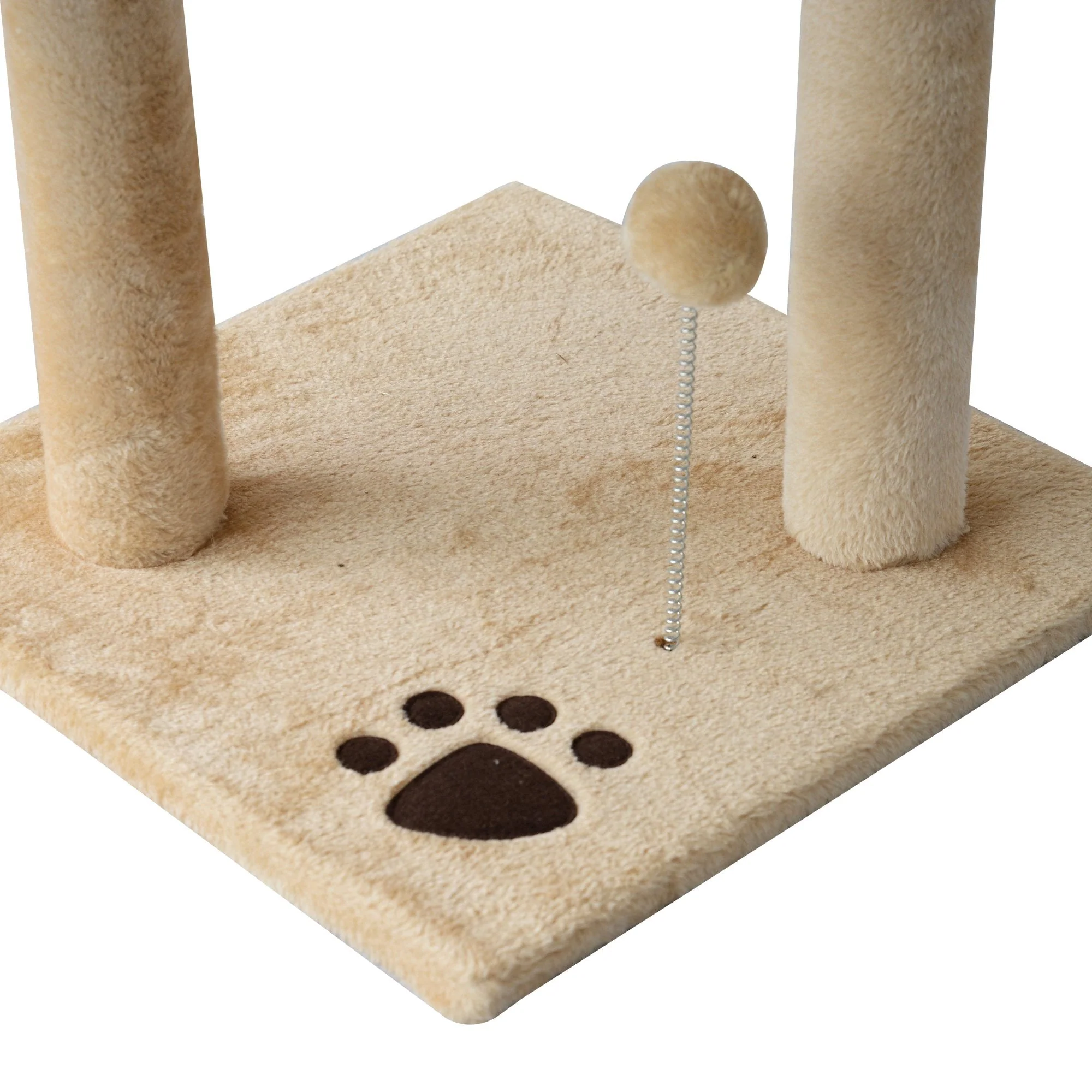 PawHut 40Lx 40Wx114H cm Cat Tree House Scratching Post Ball - Image 7