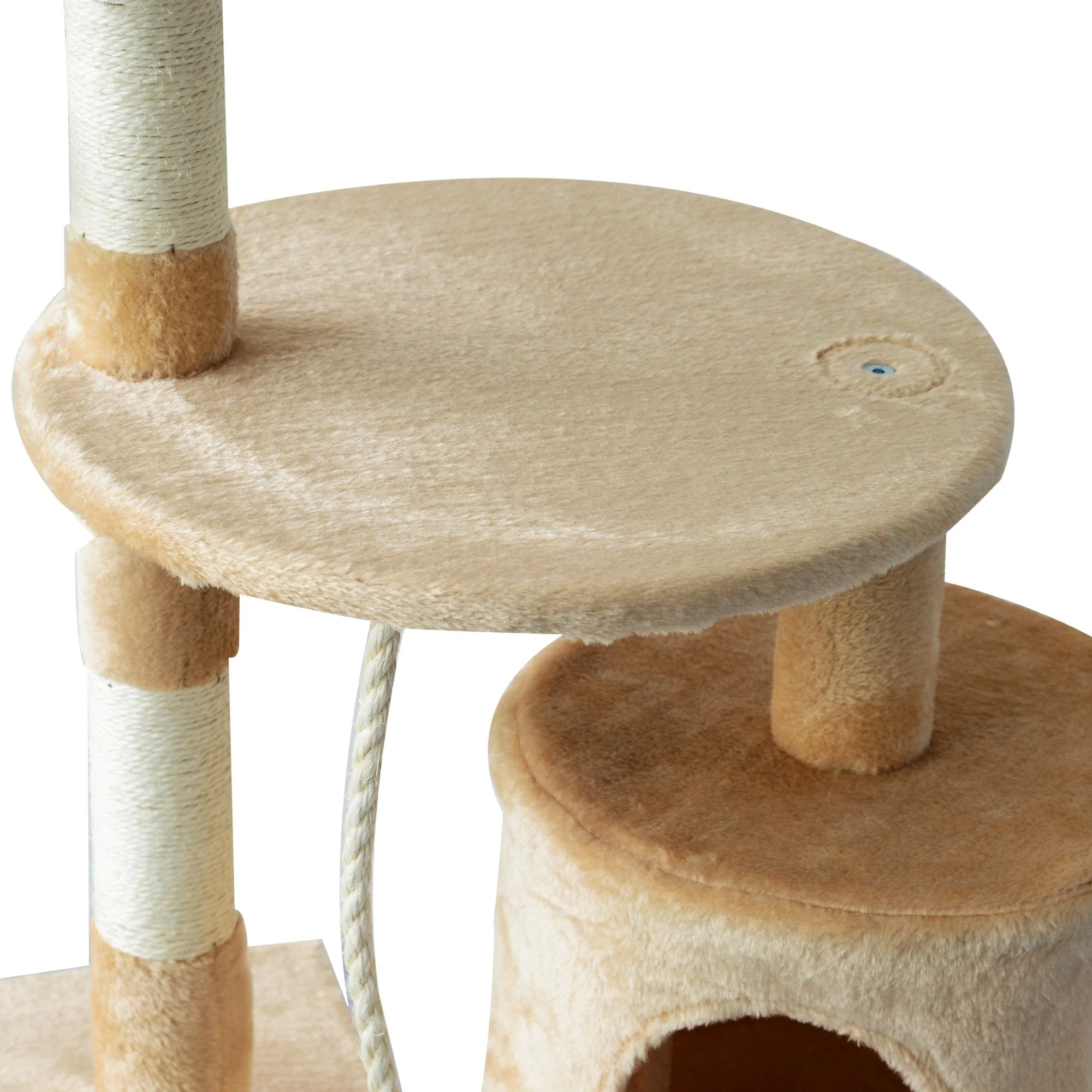 PawHut 40Lx 40Wx114H cm Cat Tree House Scratching Post Ball - Image 8