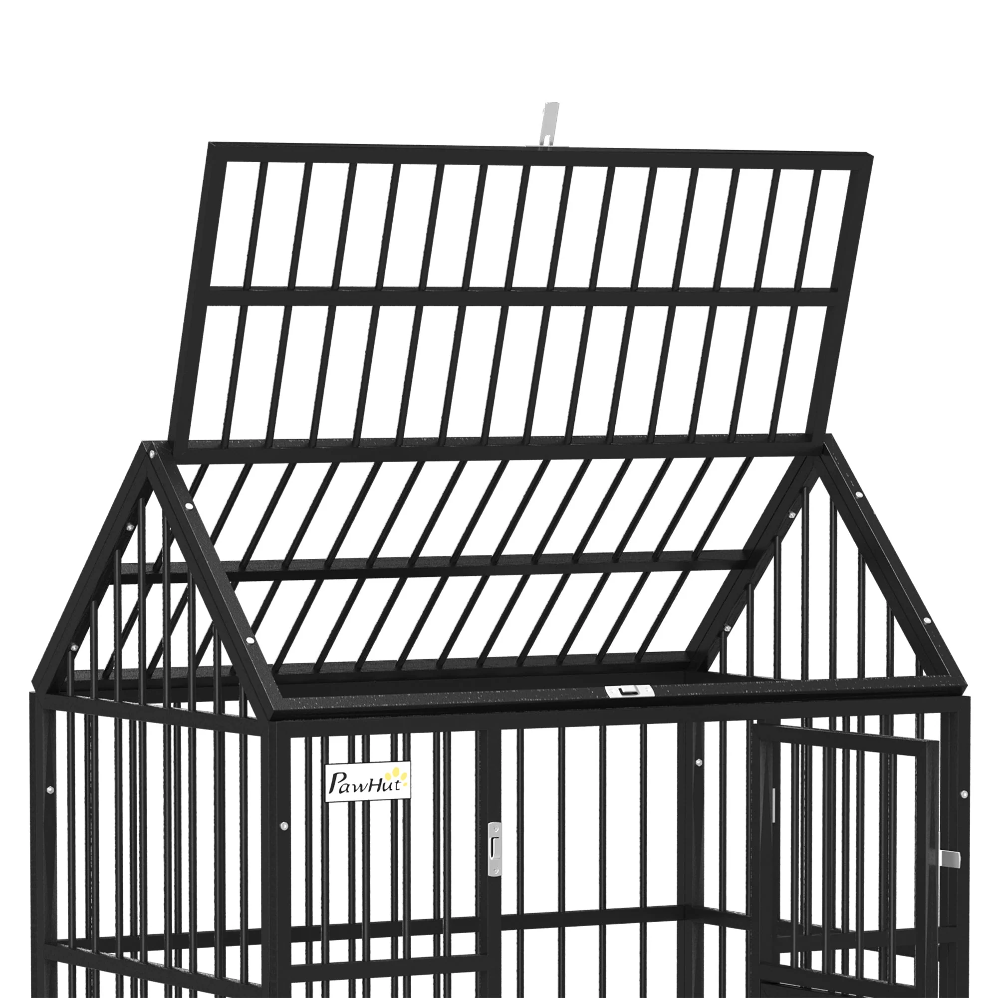 PawHut 43" Heavy Duty Dog Crate on Wheels - Image 8