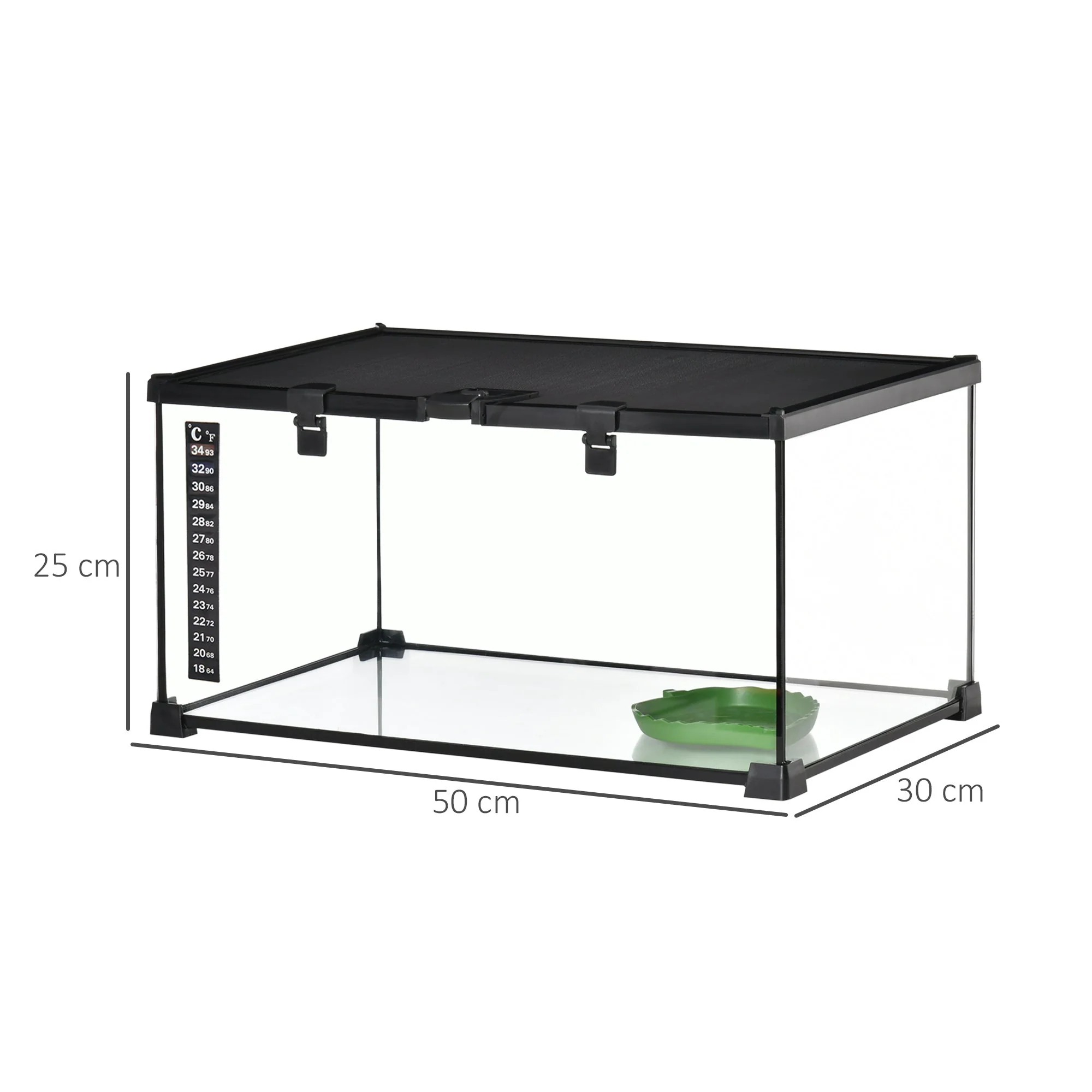 PawHut 50 x 30 x 25 cm Reptile Terrarium for Lizards - Image 2