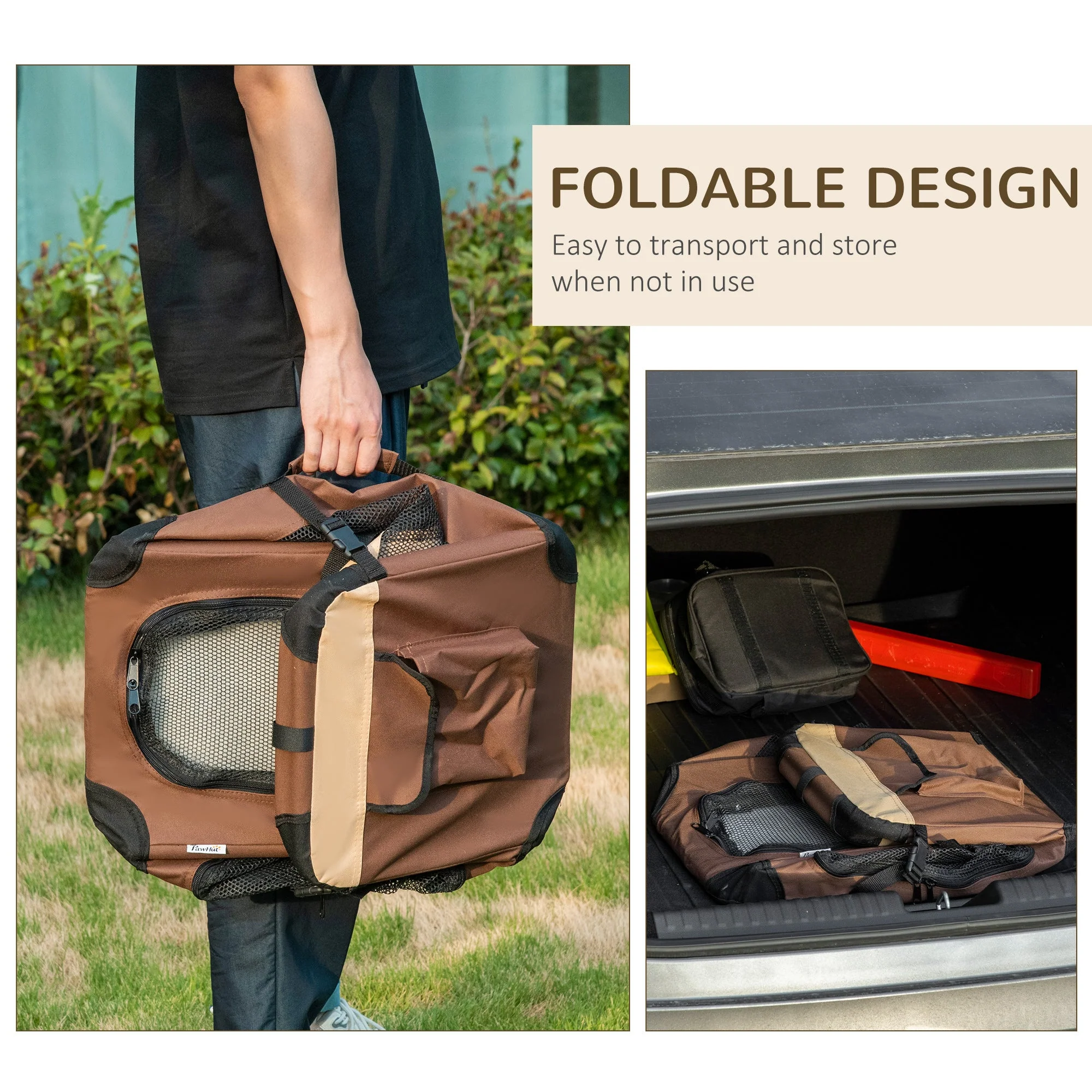 PawHut 51cm Foldable Pet Carrier - Image 6