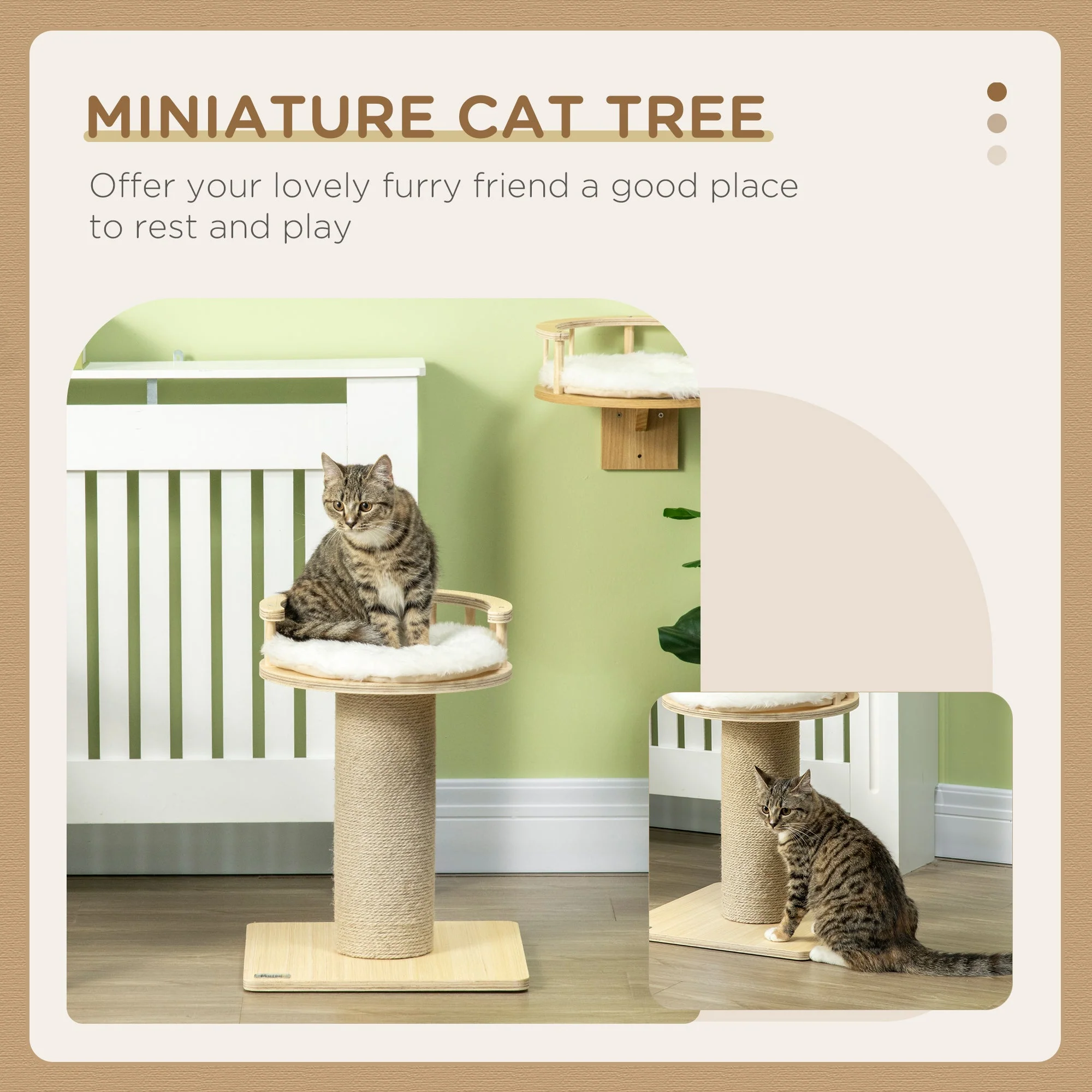 PawHut 52cm Cat Tree - Image 4