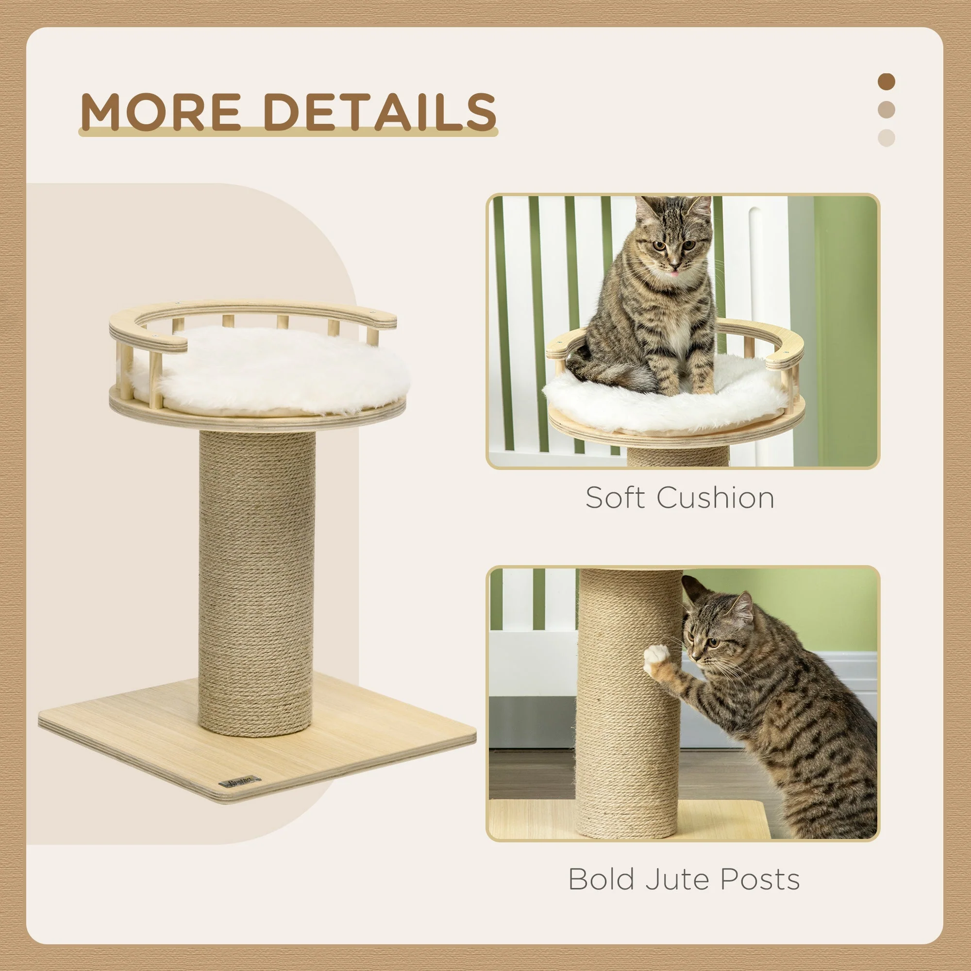 PawHut 52cm Cat Tree - Image 5
