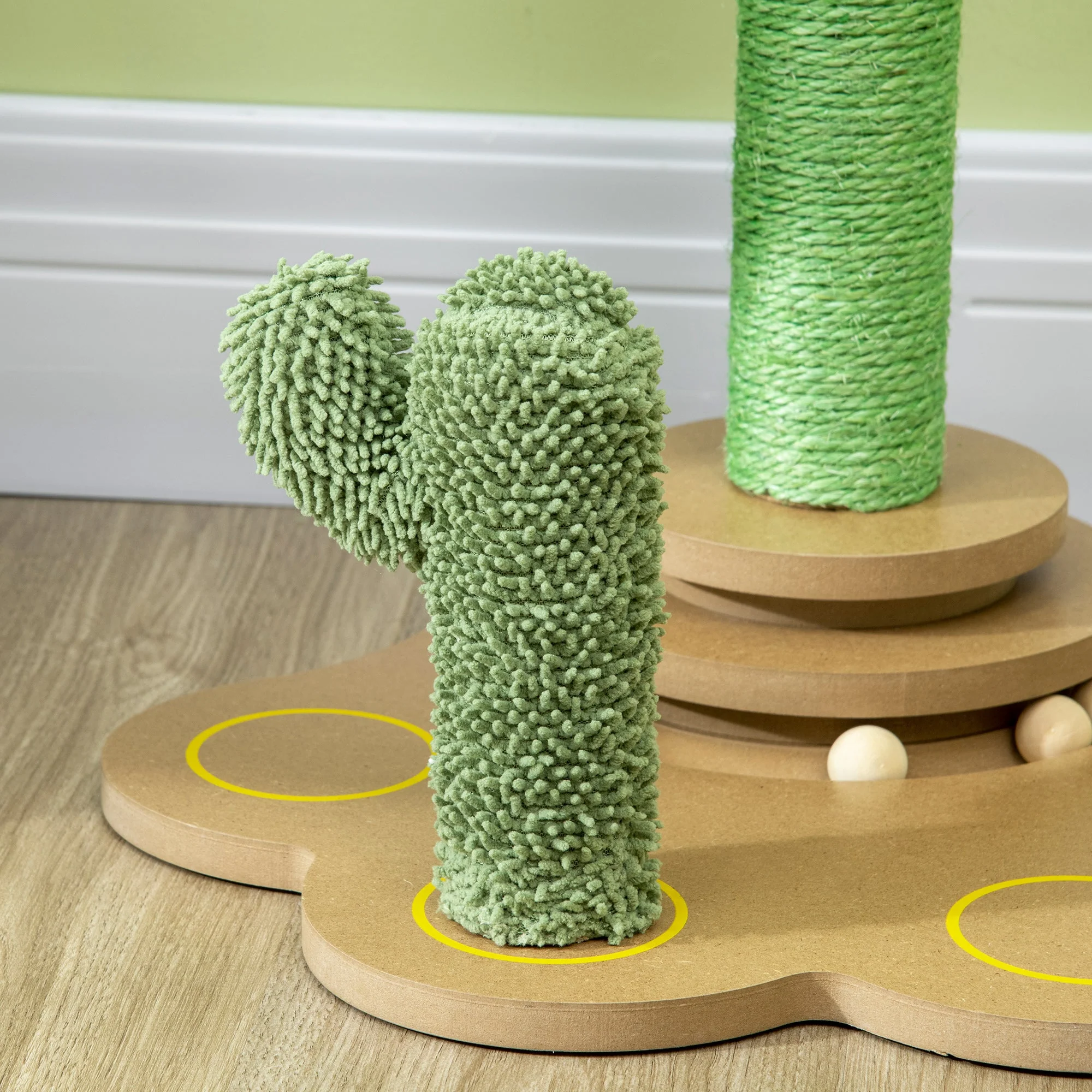 PawHut 60cm Chenille Cat Tree - Image 8