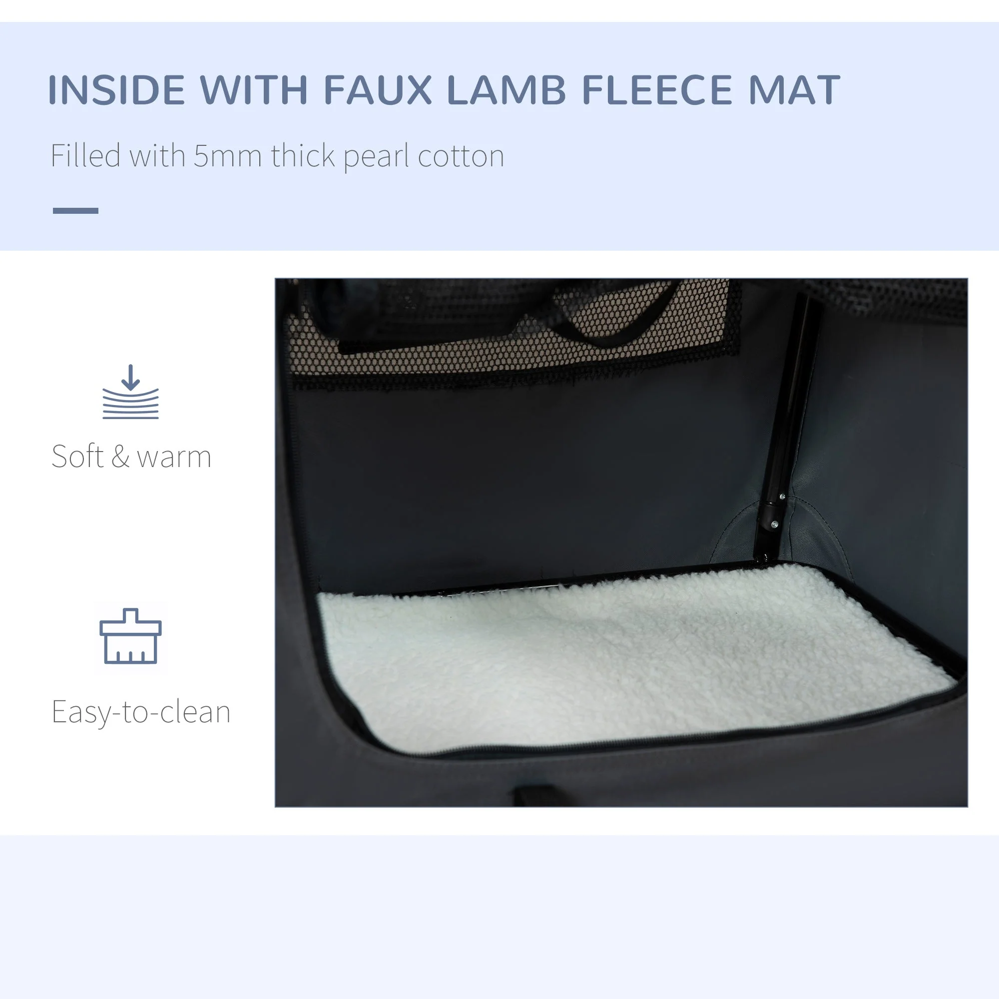 PawHut 60cm Foldable Pet Carrier - Image 6