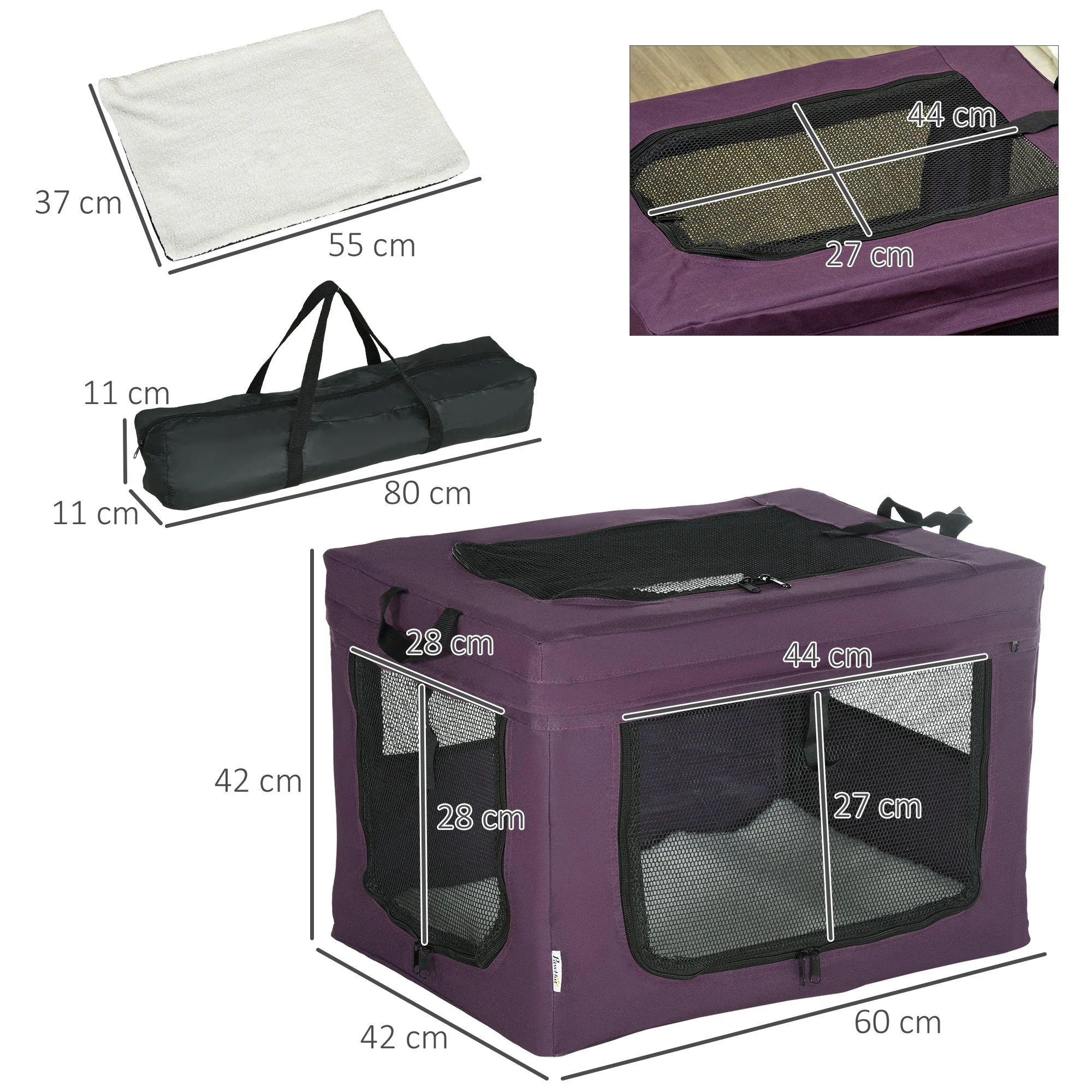 PawHut 60cm Pet Carrier - Image 3