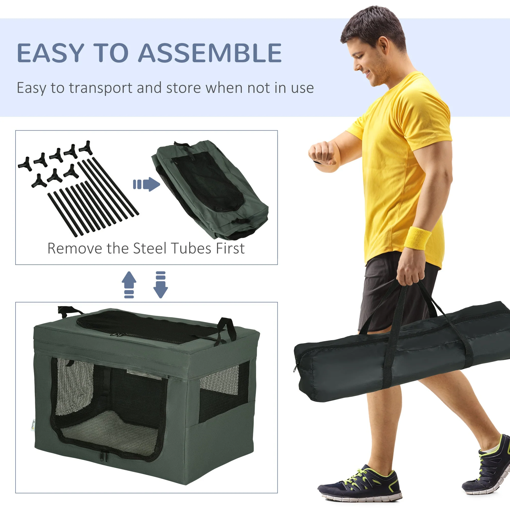 PawHut 60cm Pet Carrier - Image 3