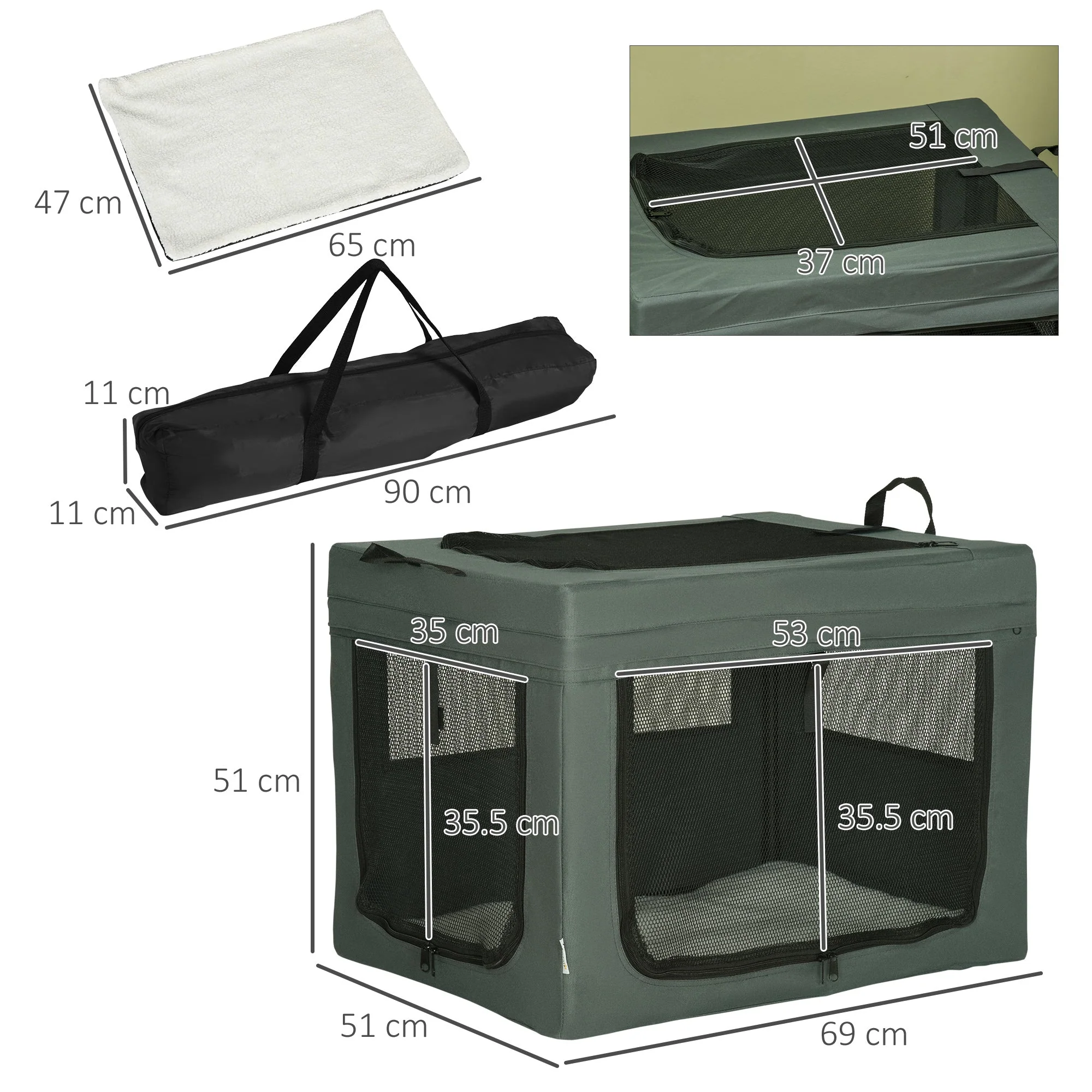 PawHut 69cm Pet Carrier - Image 5