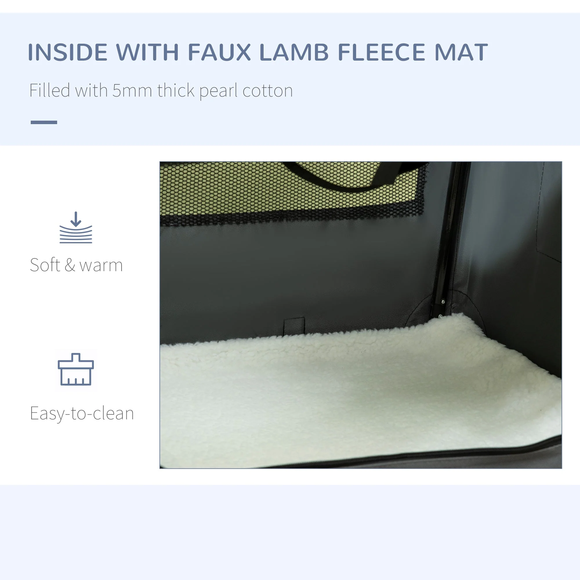 PawHut 70cm Foldable Pet Carrier - Image 2