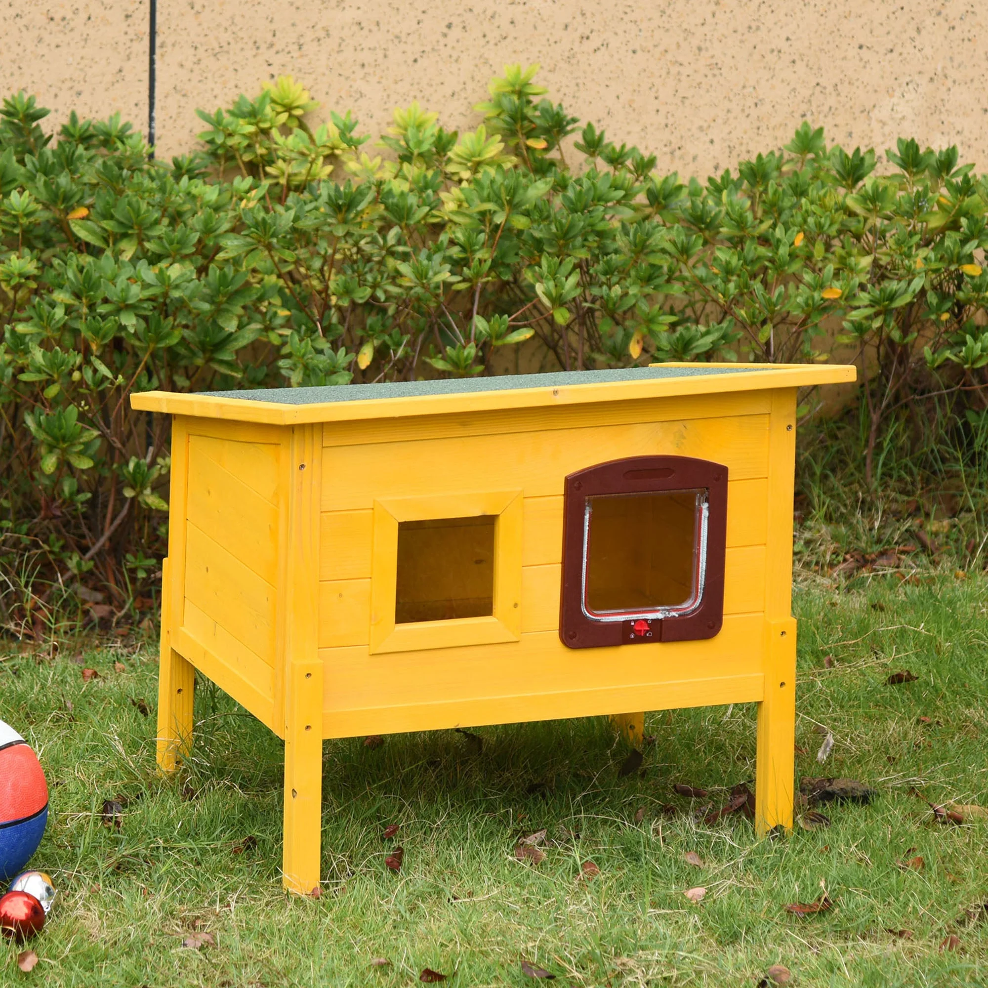 PawHut 70L×51.5W×60H cm Wooden Pet House - Image 2