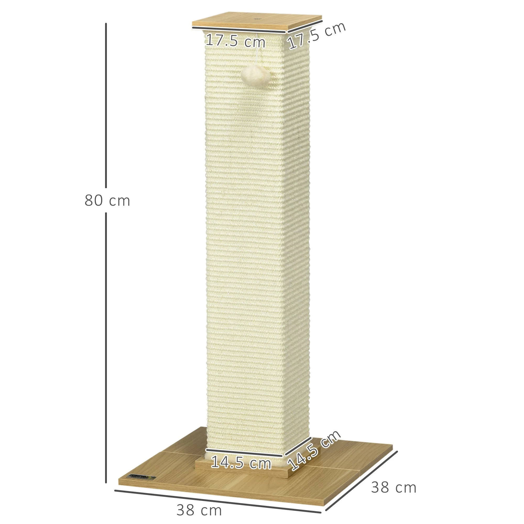 PawHut 80cm Scratching Post - Image 4