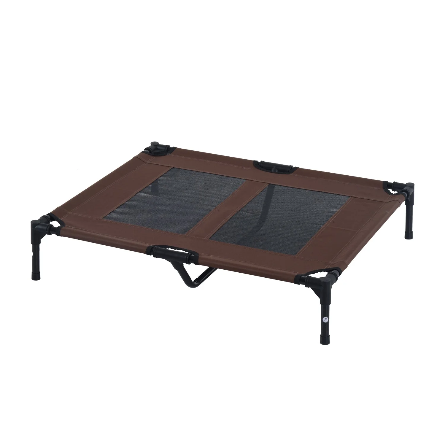 PawHut 91.5Lx76.2Wx18H cm Elevated Pet Bed-Brown/Black Frame - Image 4