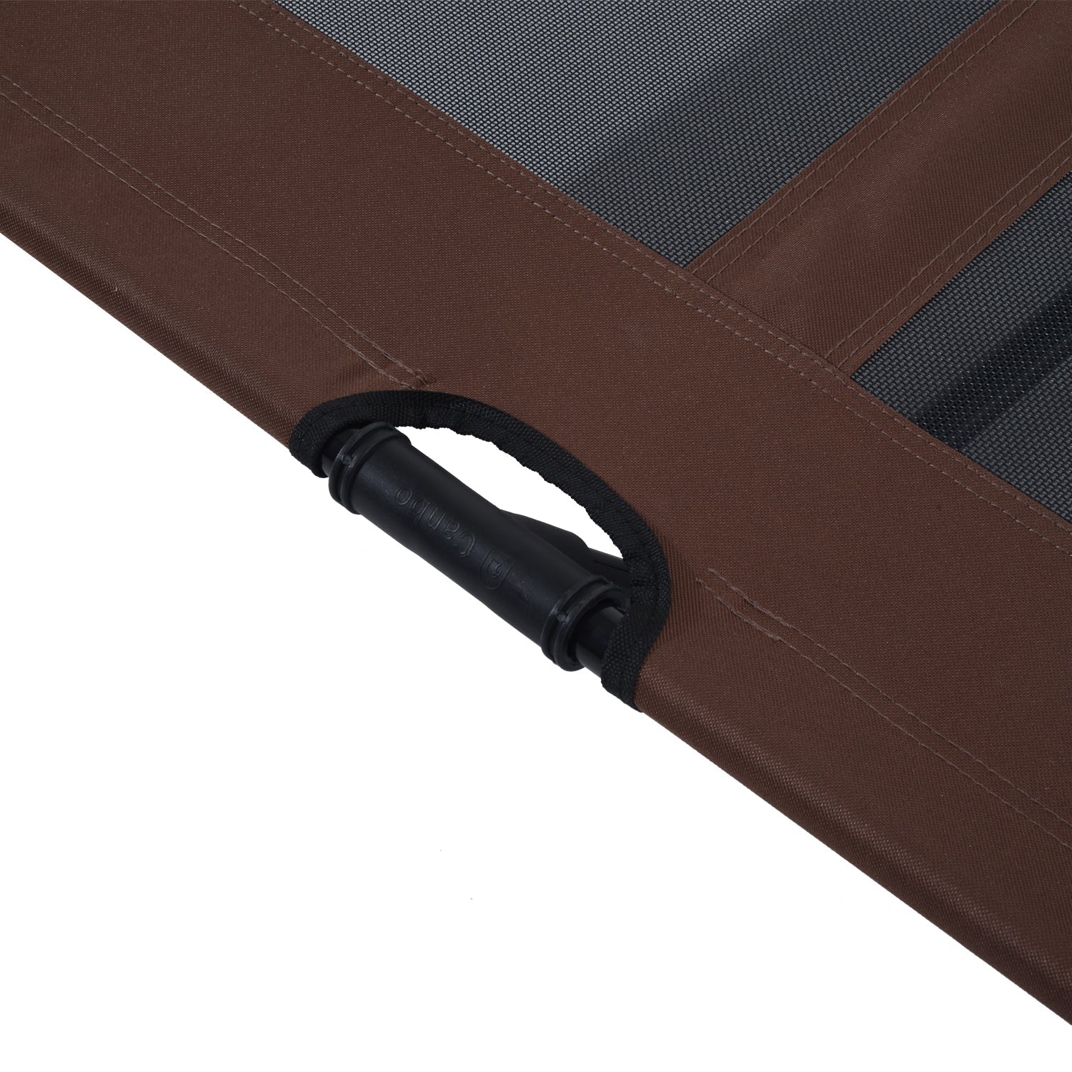 PawHut 91.5Lx76.2Wx18H cm Elevated Pet Bed-Brown/Black Frame - Image 9