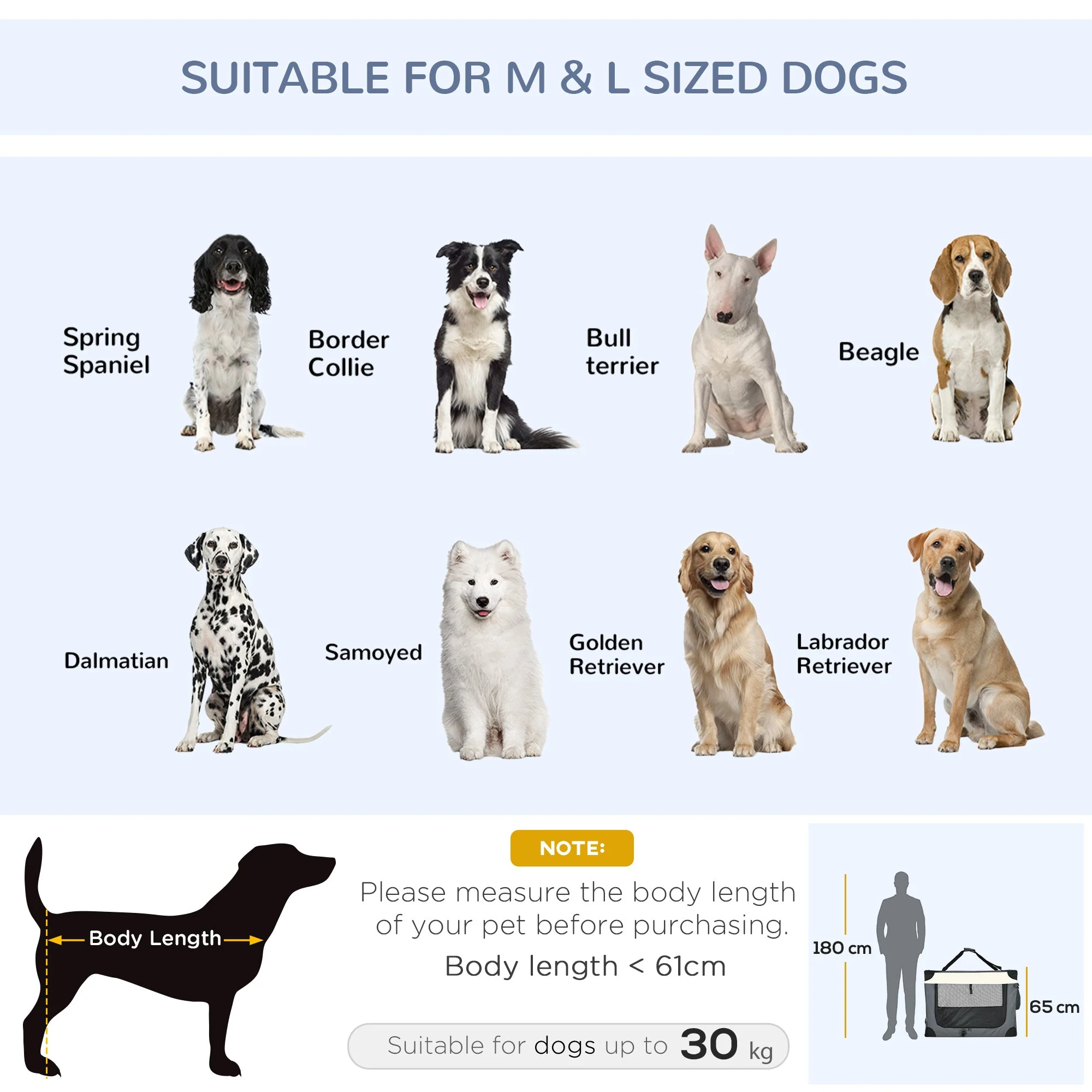 PawHut 91cm Foldable Pet Carrier - Image 3