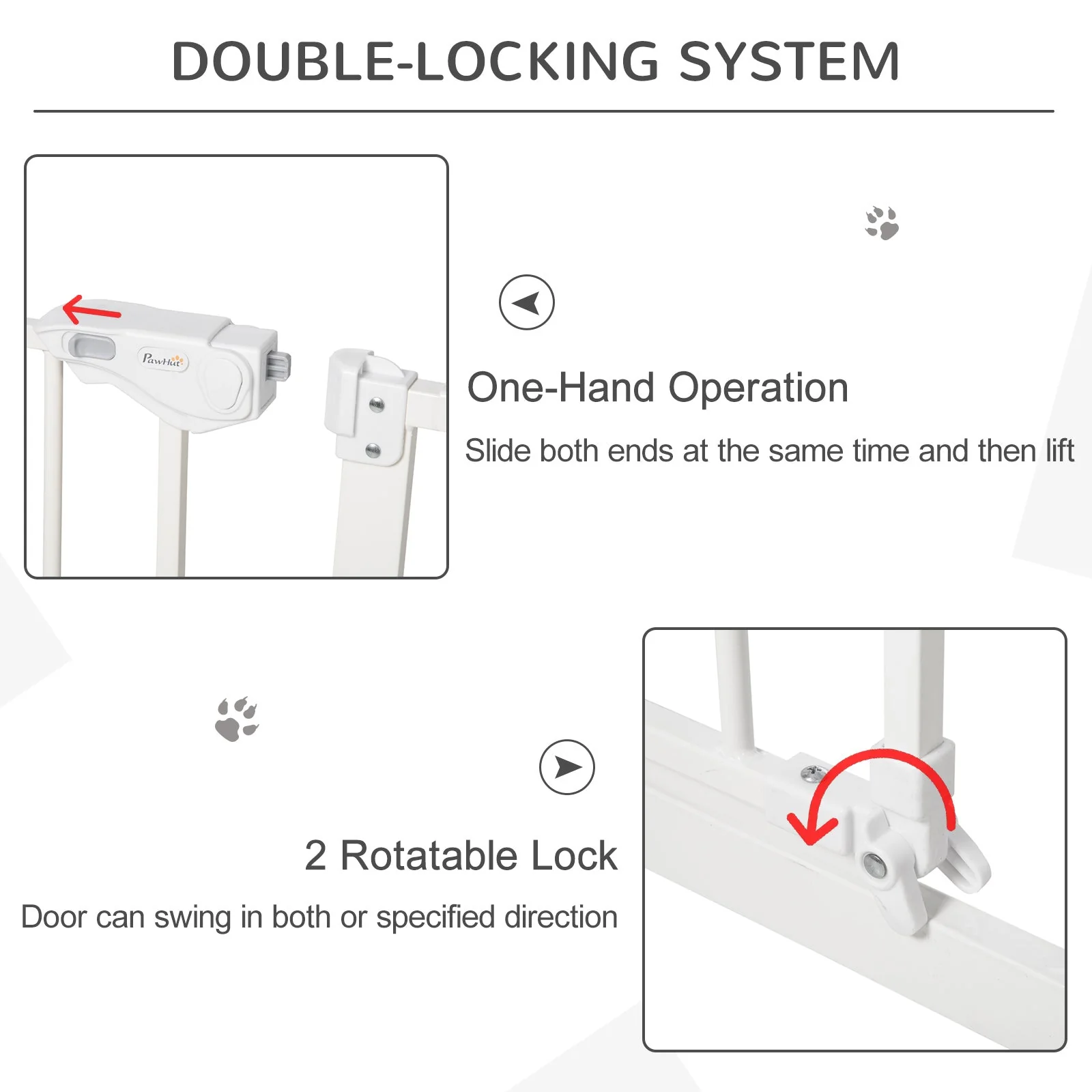 Pawhut Adjustable Safety Gate Dog Barrier For Doorways - Image 3
