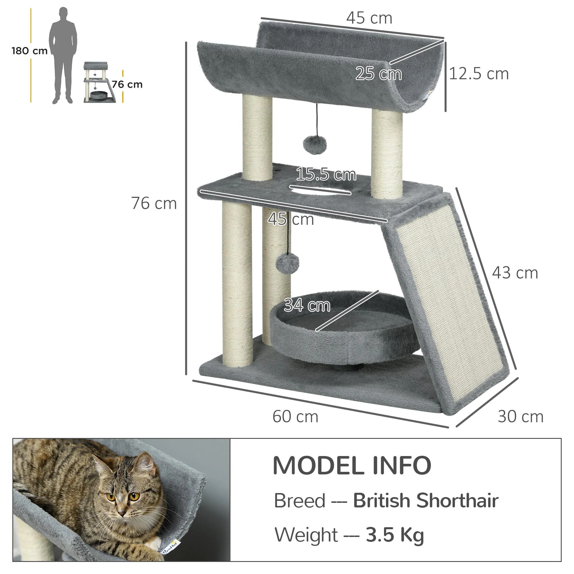 PawHut Cat Tree - Image 4