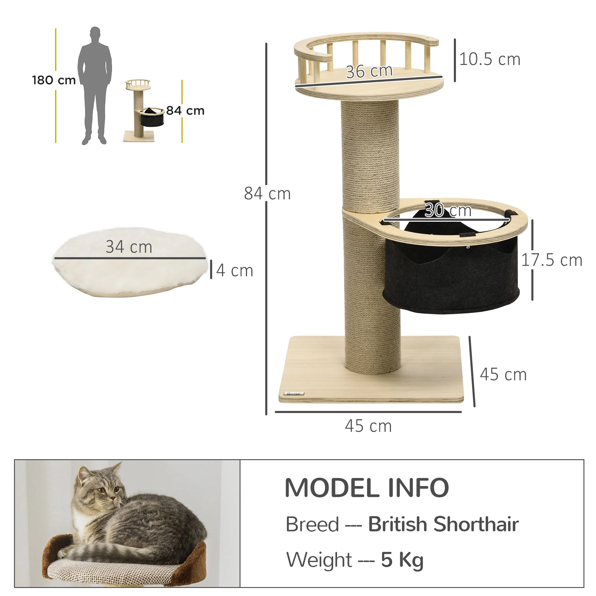 PawHut Cat Tree - Image 5