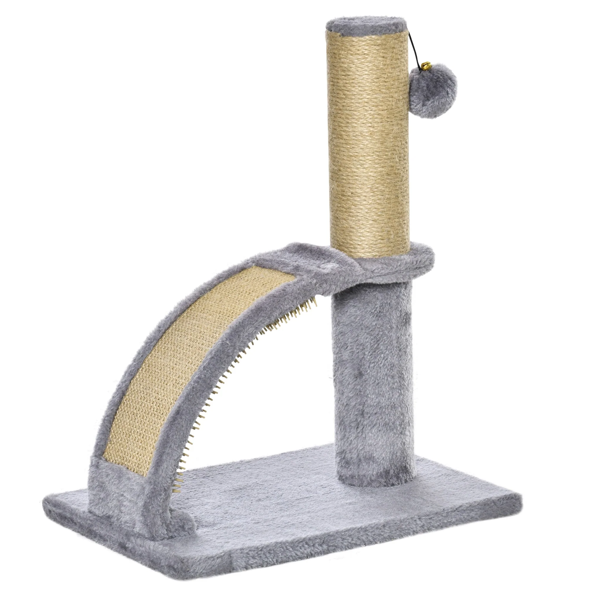 PawHut Cat Tree Climbing Activity Center with Scratching Massage Board Hanging Ball - Image 2