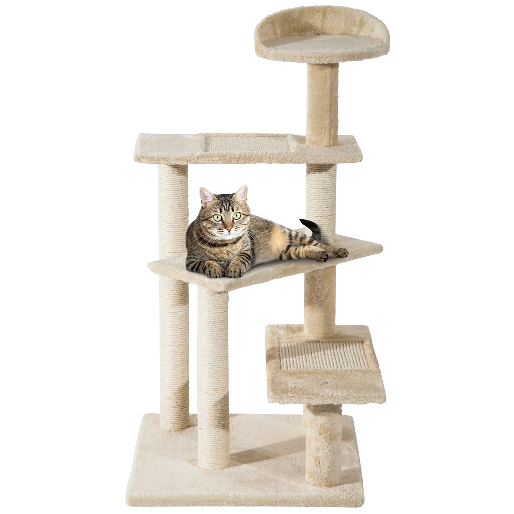 PawHut Cat Tree for Indoor Cats with Scratching Posts - Image 2