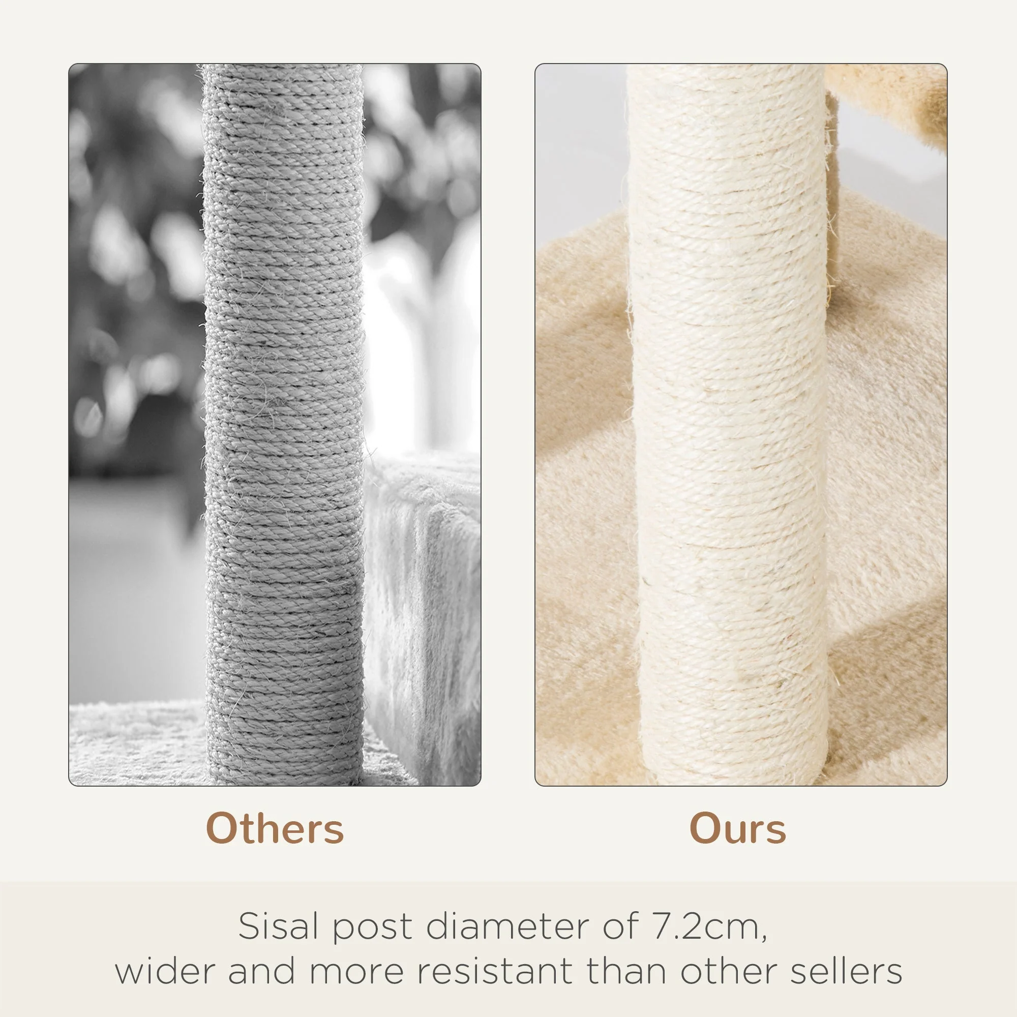 PawHut Cat Tree for Indoor Cats with Scratching Posts - Image 5