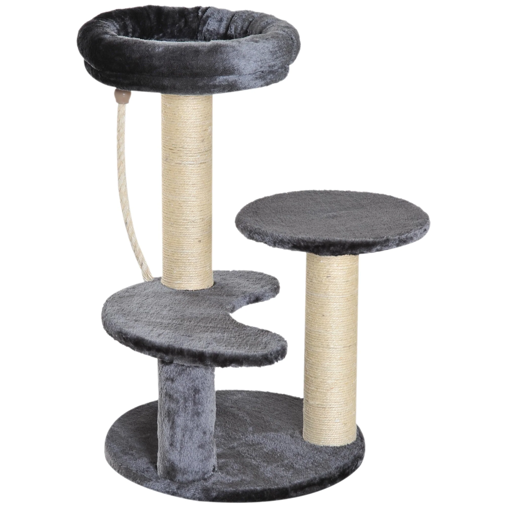 PawHut Cat Tree Kitty Scratcher Kitten Activity Center - Image 3