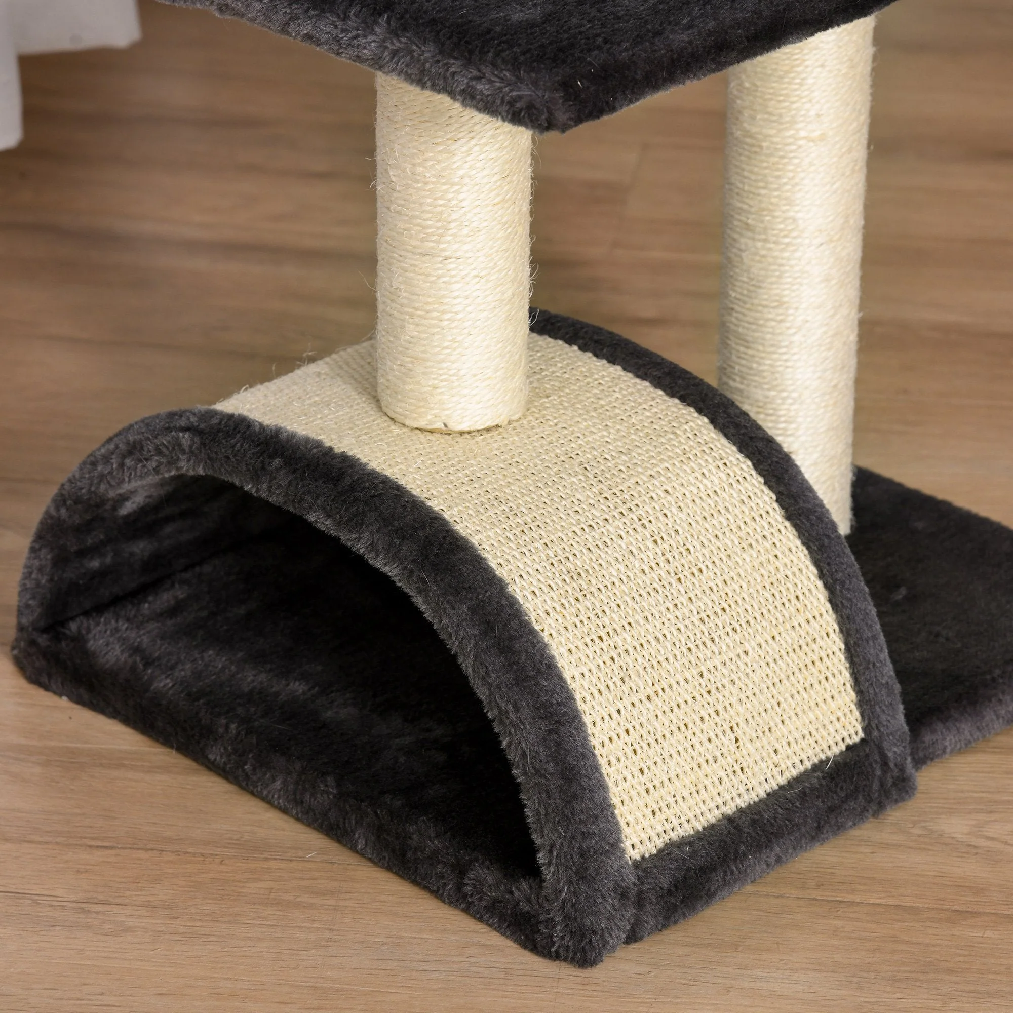 PawHut Cat tree Tower 72cm Climbing Activity Centre Kitten-Grey - Image 8