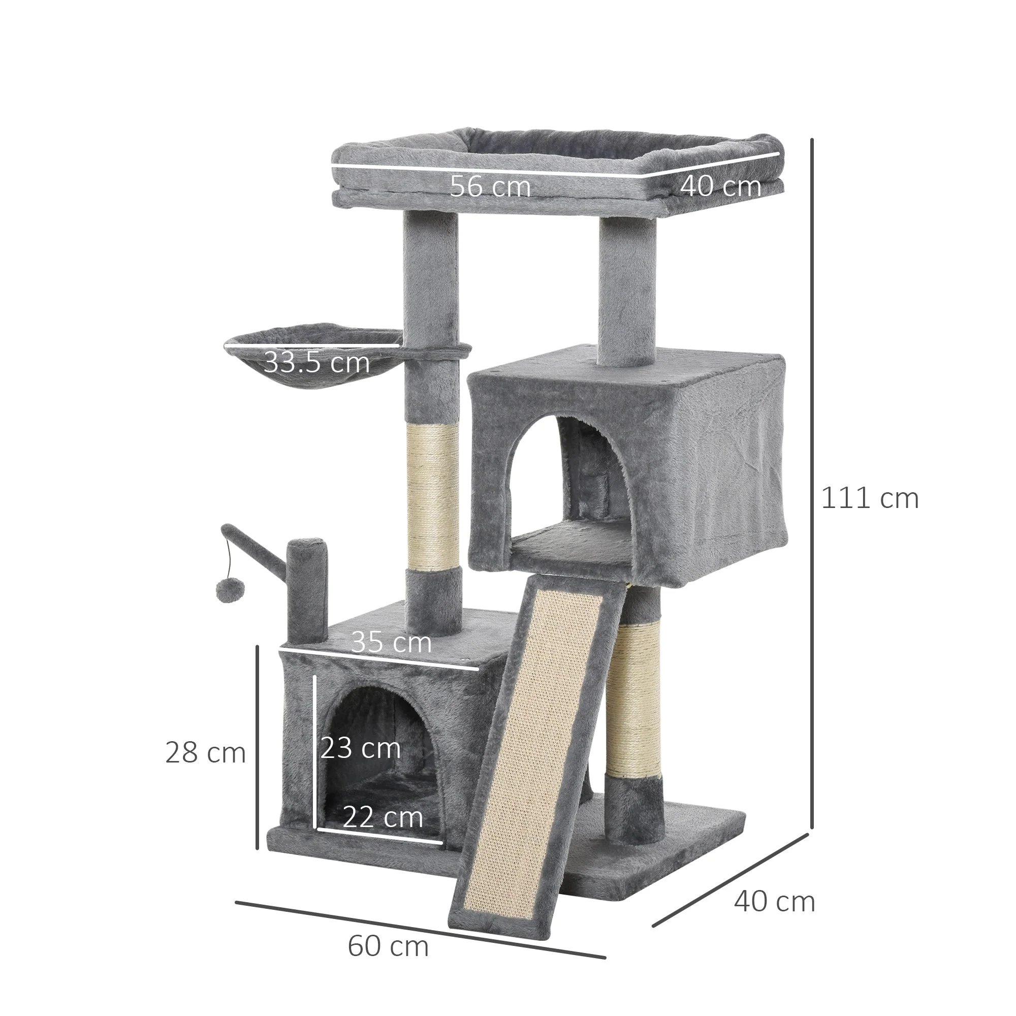 PawHut Cat Tree Tower for Indoor Cats - Image 4