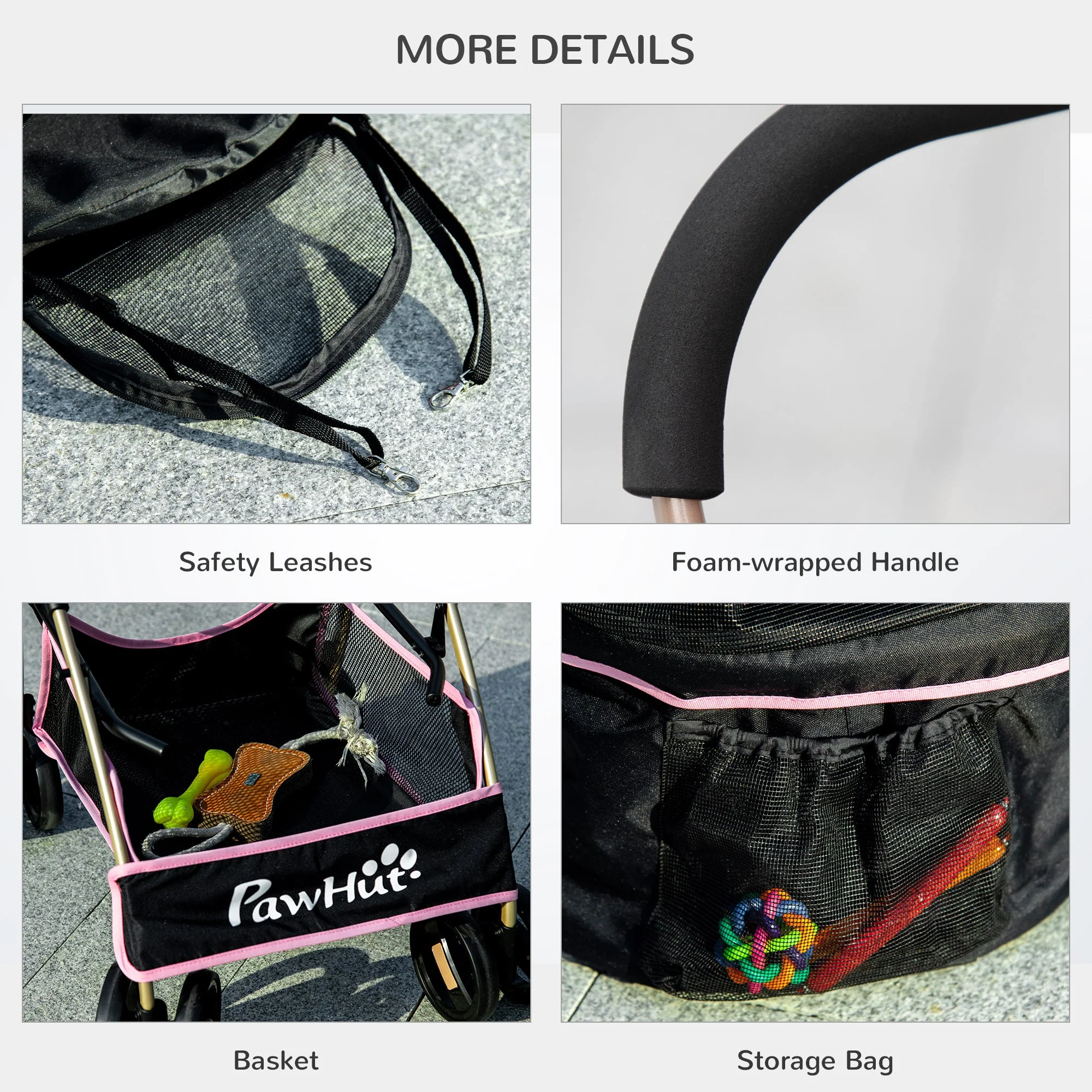 PawHut Detachable Pet Stroller - Image 8