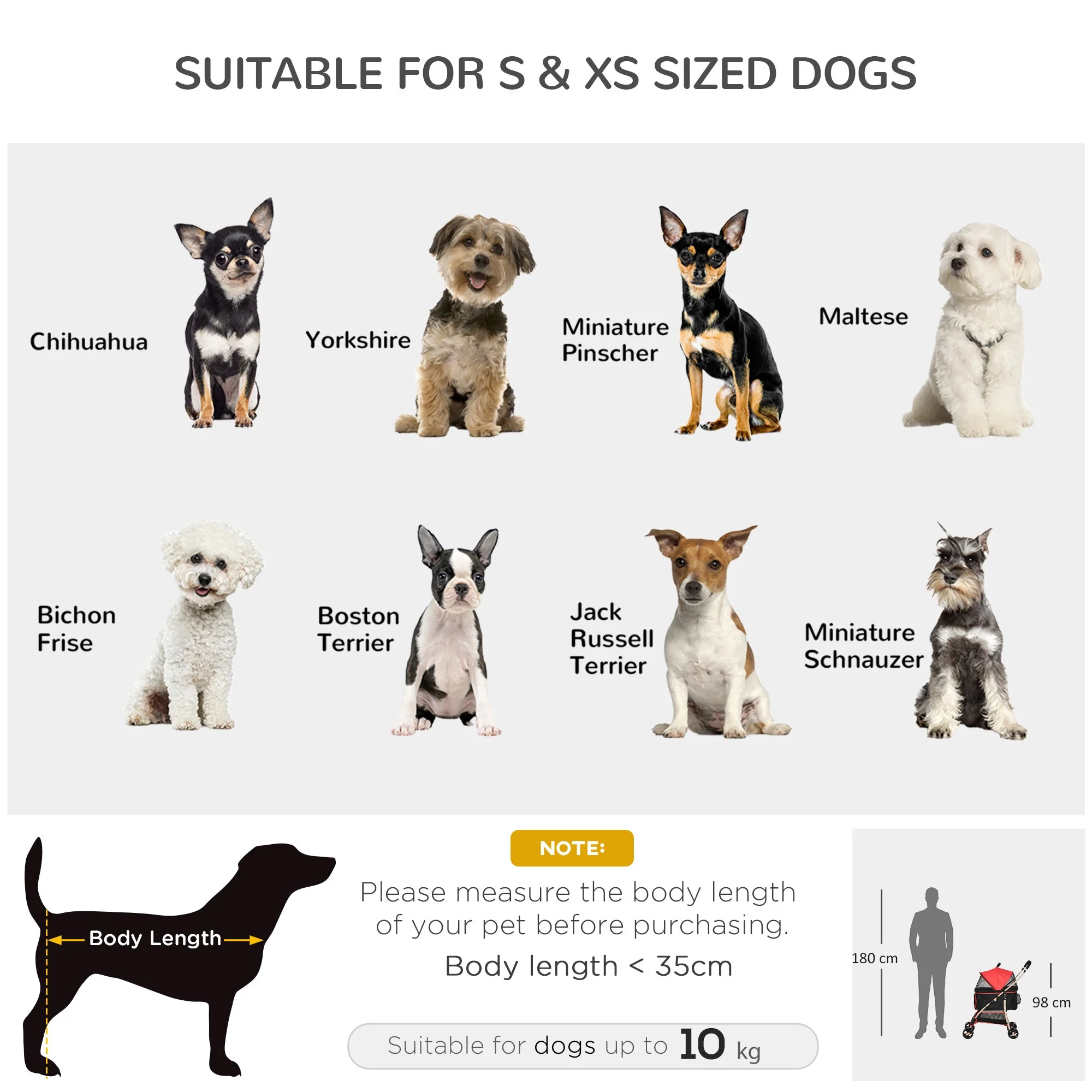 PawHut Detachable Pet Stroller - Image 5